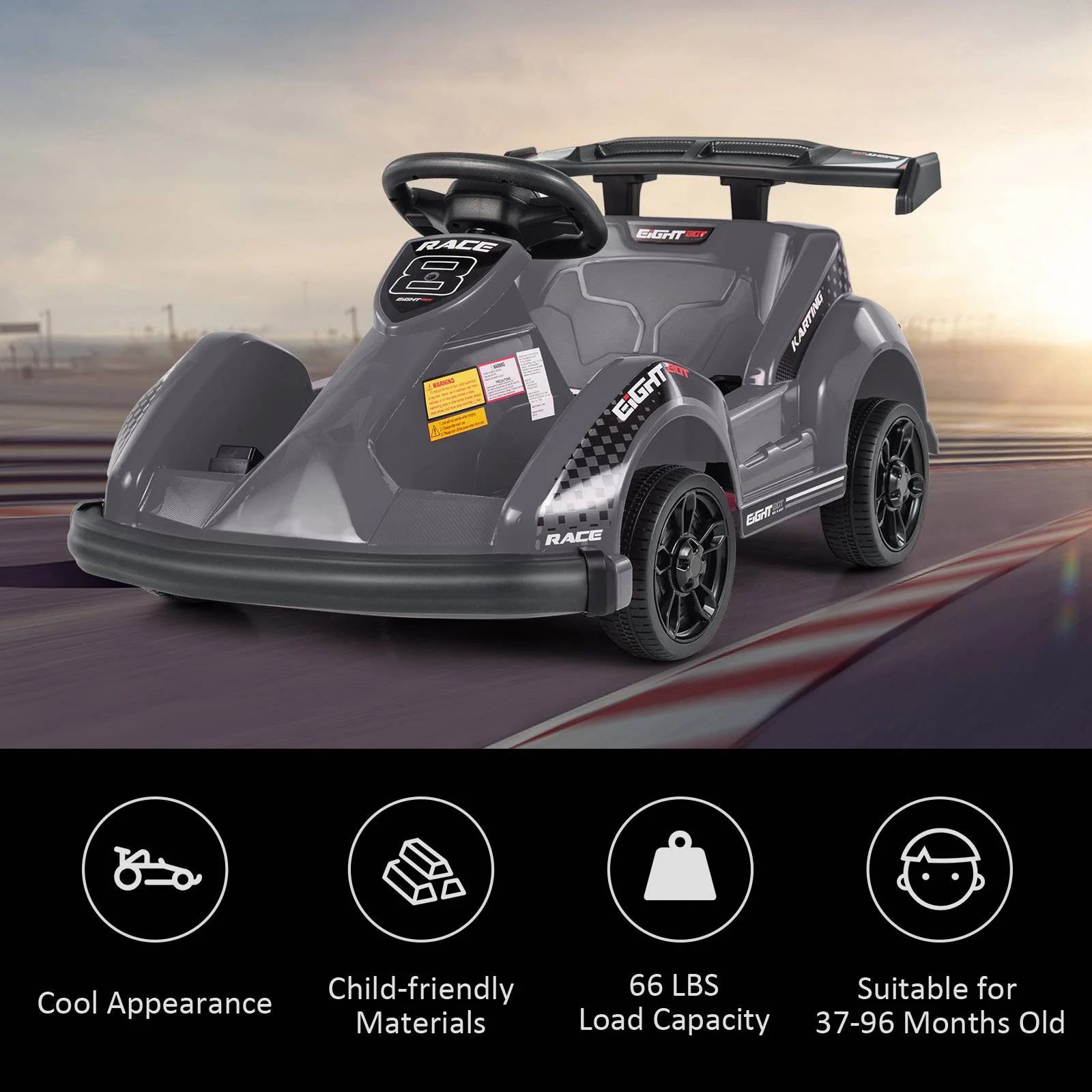 6V Kids Ride On Go Cart with Remote Control and Safety Belt - Image 13