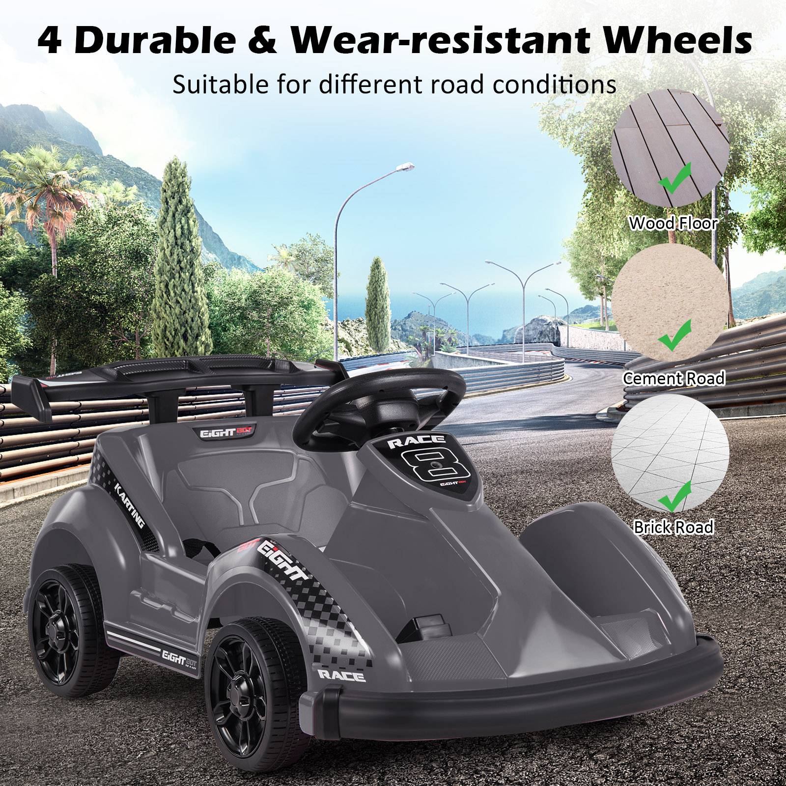 6V Kids Ride On Go Cart with Remote Control and Safety Belt - Image 16