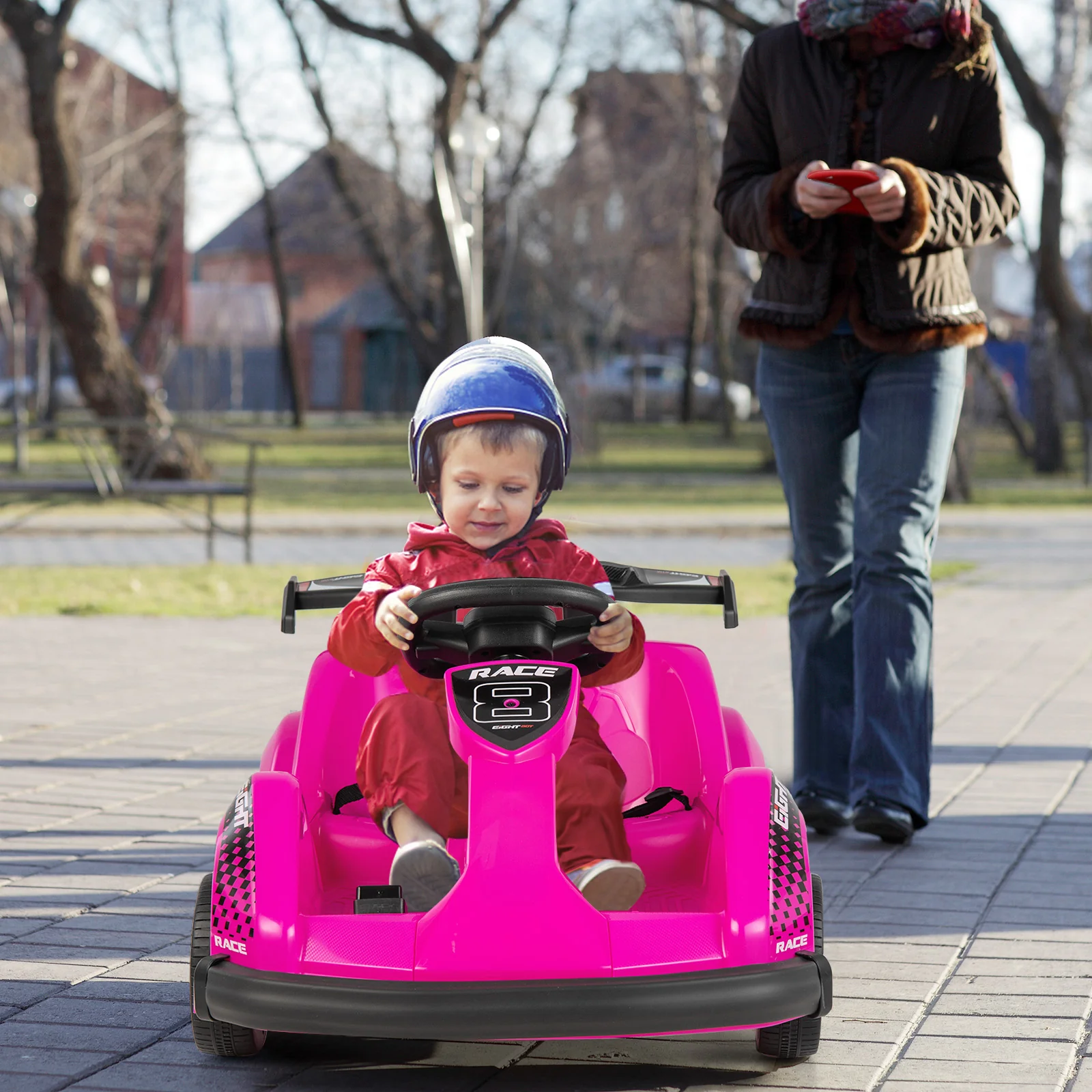 6V Kids Ride On Go Cart with Remote Control and Safety Belt - Image 2