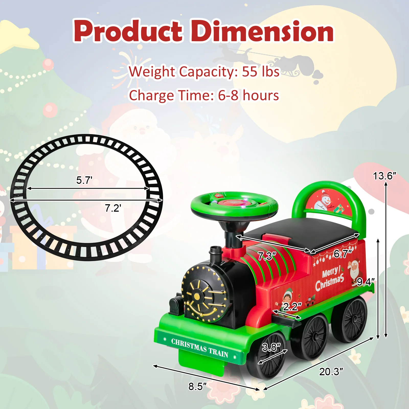 6V Toddler Ride On Train Combo: Track Ride & 2-Seater Carriage Set - Image 5
