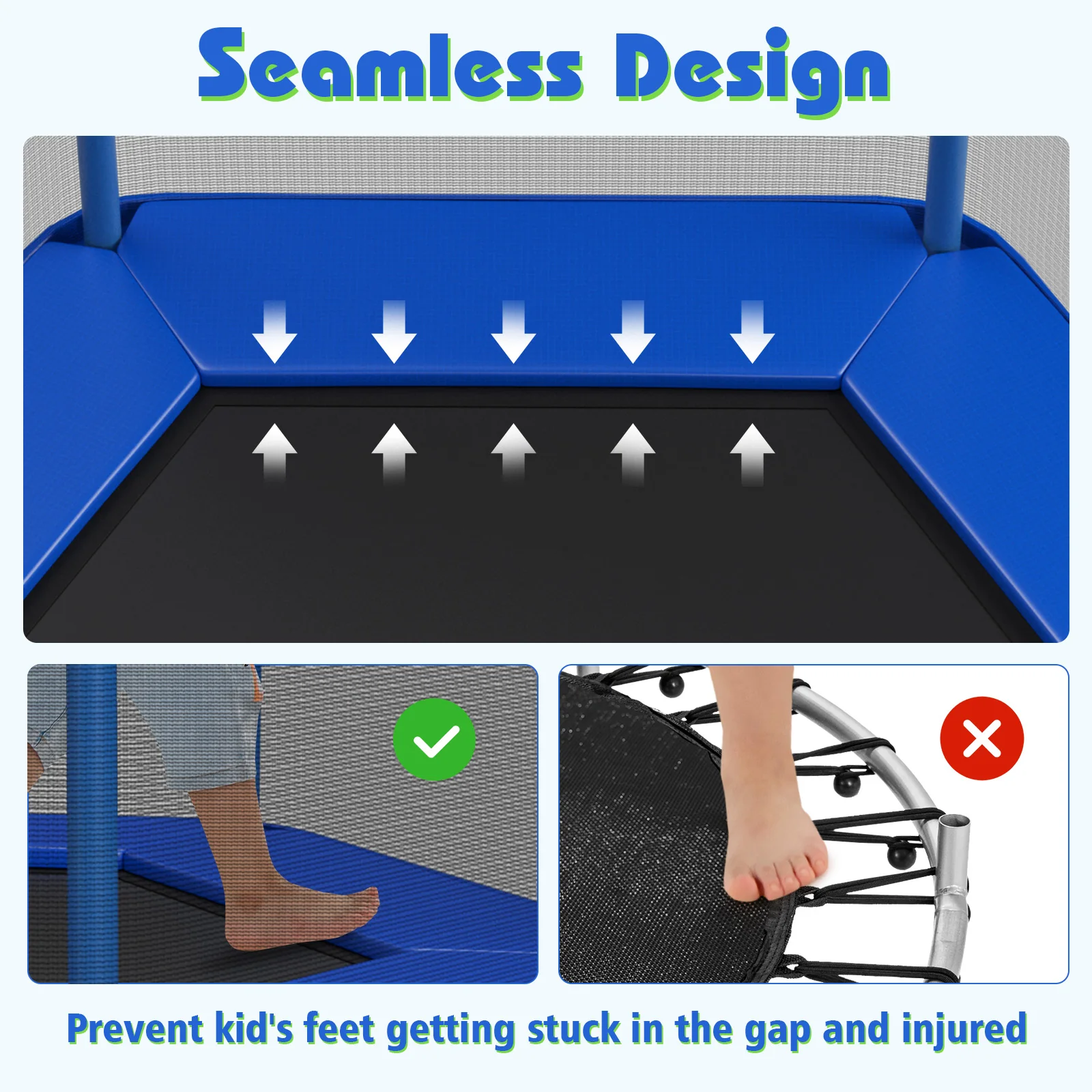 7 Feet Kids Recreational Bounce Jumper Trampoline - Image 14