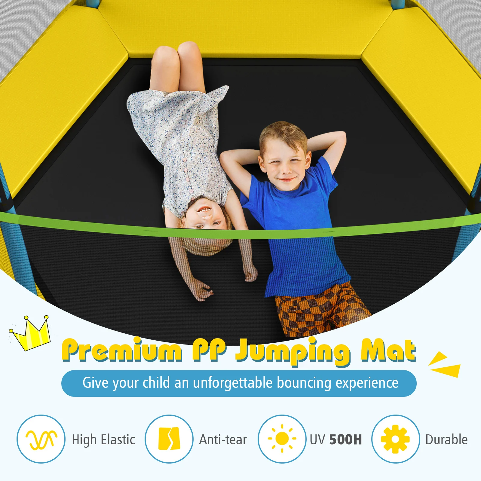7 Feet Kids Recreational Bounce Jumper Trampoline - Image 20