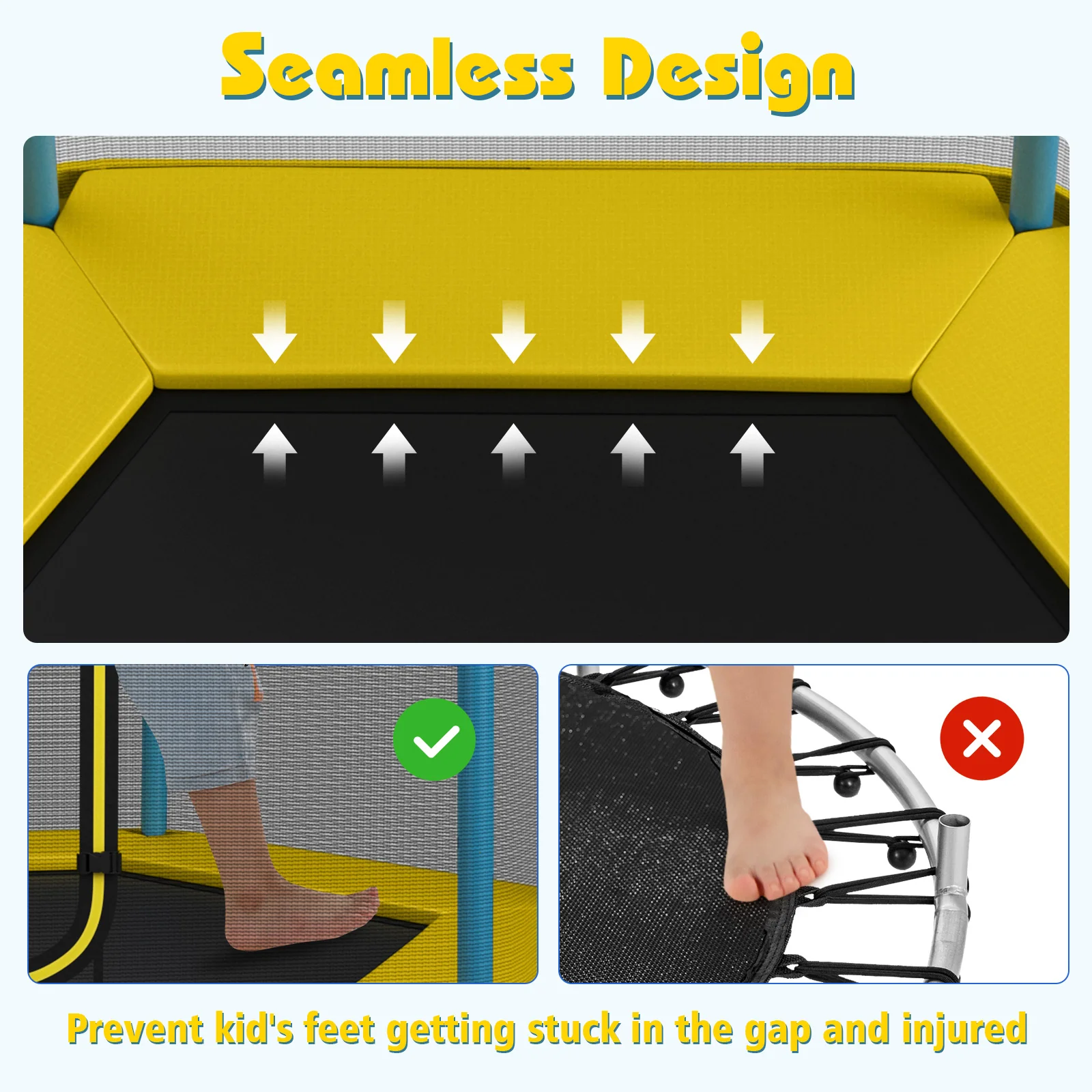 7 Feet Kids Recreational Bounce Jumper Trampoline - Image 22
