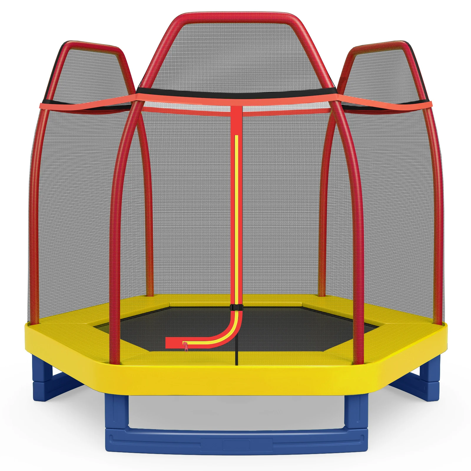 7 Feet Kids Recreational Bounce Jumper Trampoline - Image 26