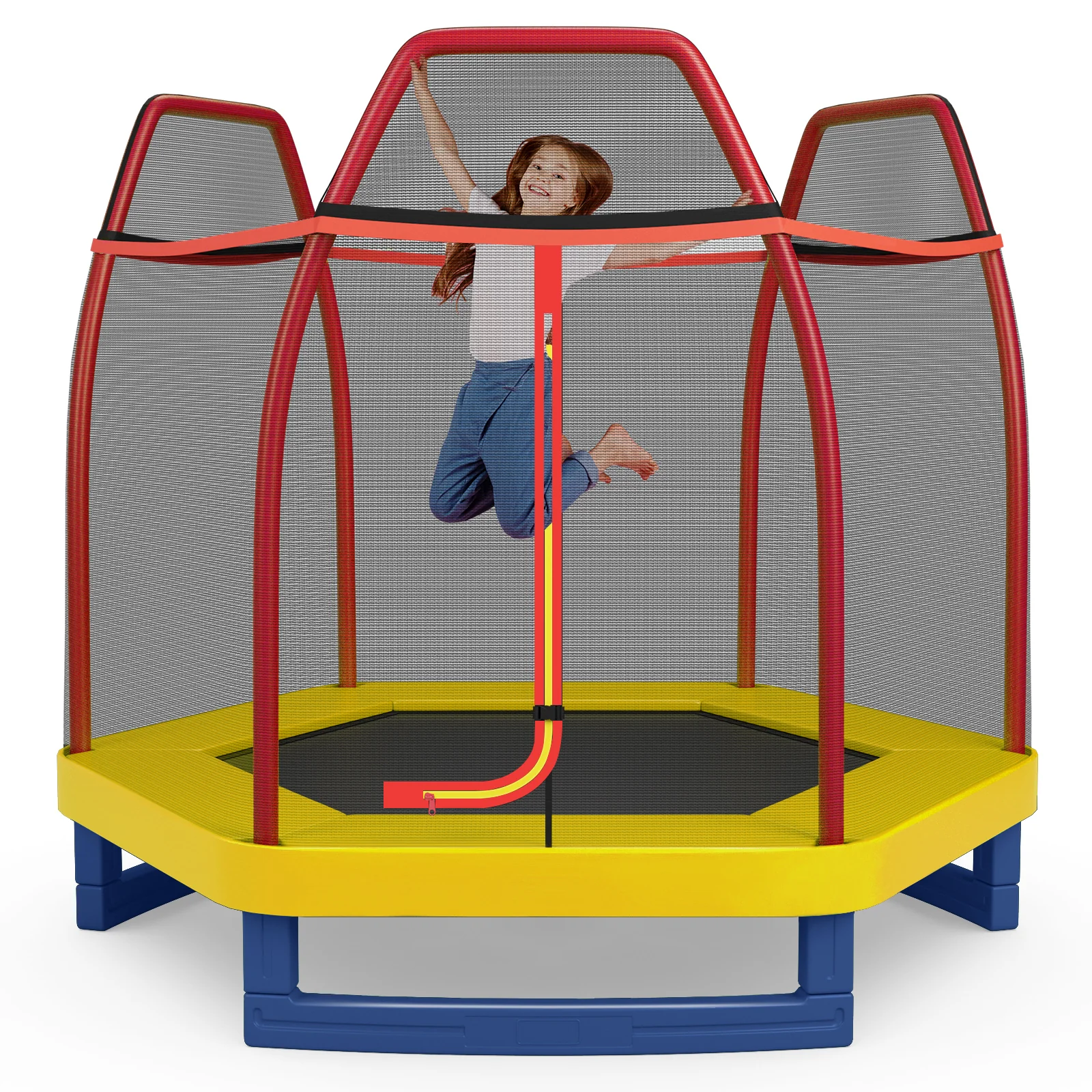 7 Feet Kids Recreational Bounce Jumper Trampoline - Image 27