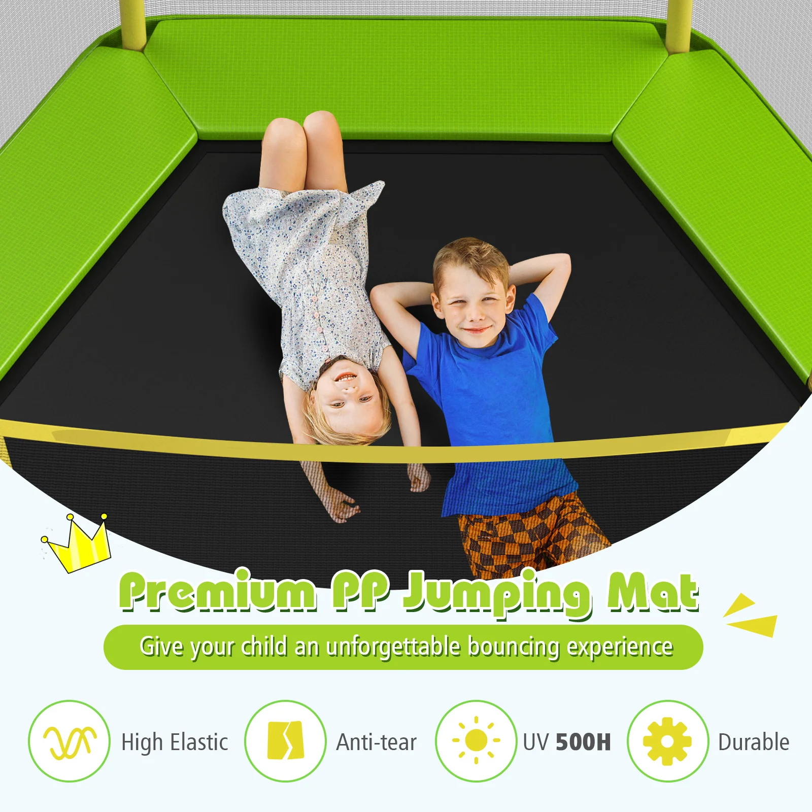 7 Feet Kids Recreational Bounce Jumper Trampoline - Image 4