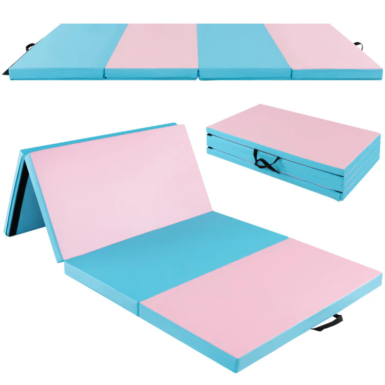 7-in-1 Swedish Ladder with Folding Gymnastics Mat for Solid Wall for Kids - Image 8