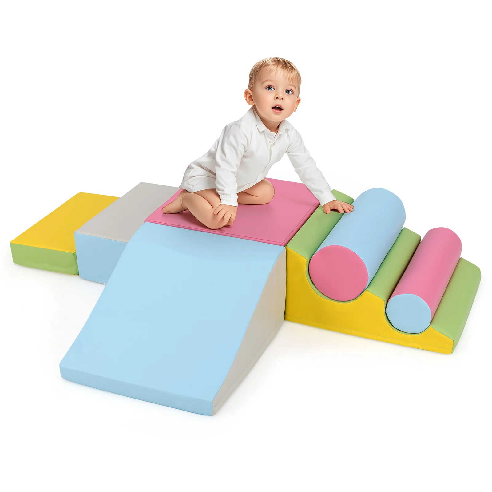 7-Piece Foam Blocks for Toddlers Soft Climbing Toys Indoor Play for Babies - Image 11