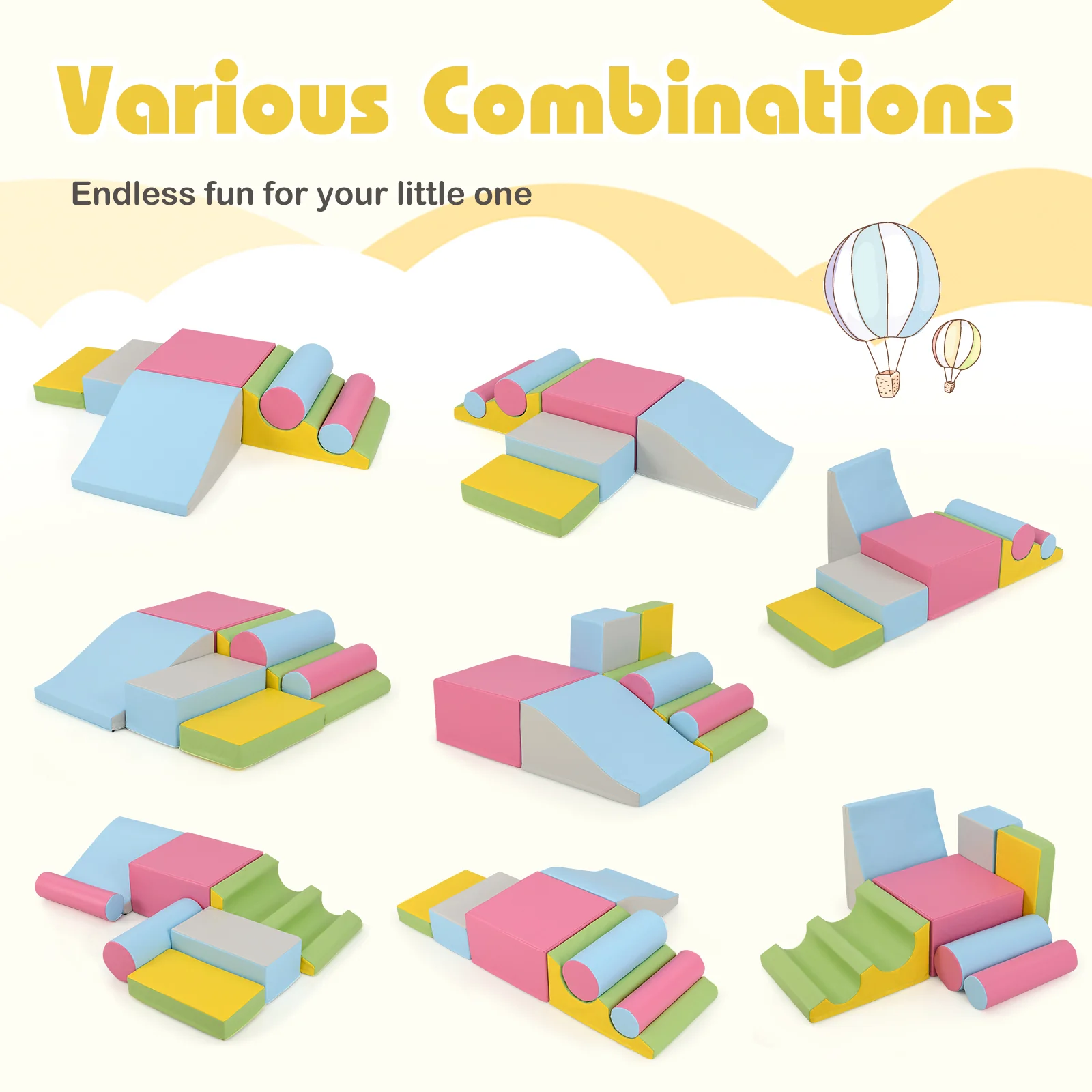7-Piece Foam Blocks for Toddlers Soft Climbing Toys Indoor Play for Babies - Image 14
