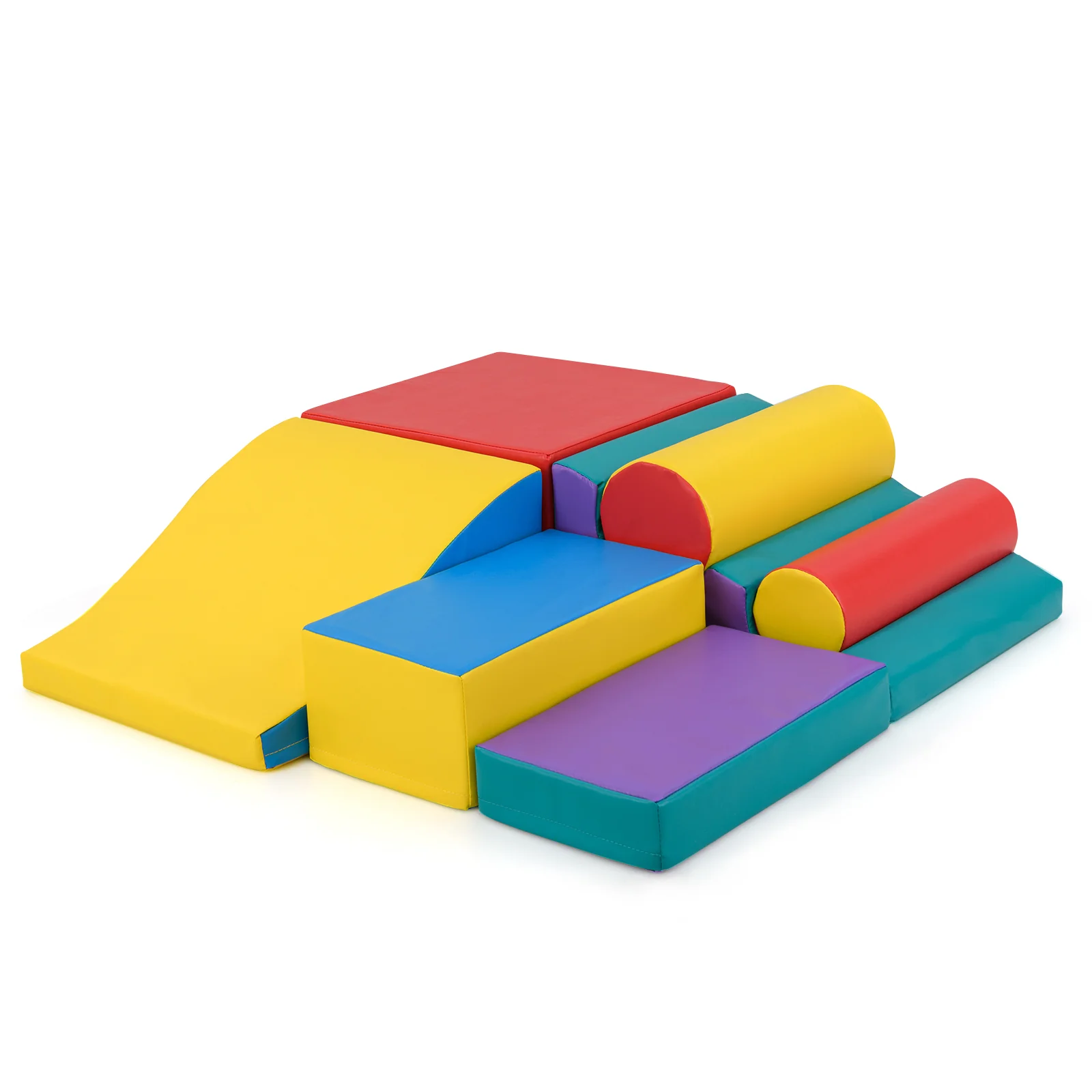 7-Piece Foam Blocks for Toddlers Soft Climbing Toys Indoor Play for Babies - Image 4