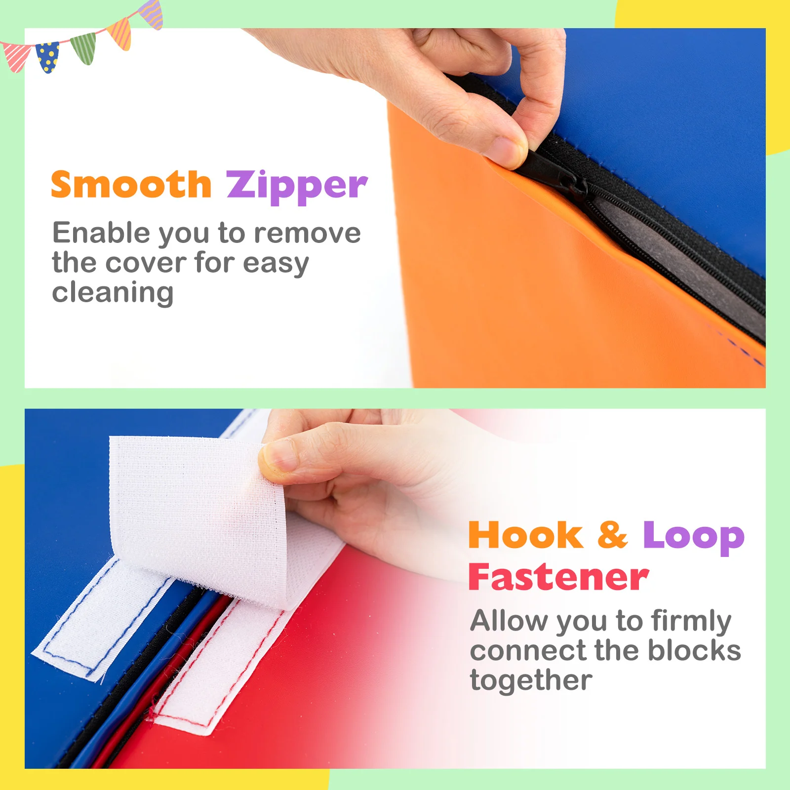 7-Piece Soft Foam Toddler Climbing Blocks Set PU Leather for 1+ Year Old - Image 31