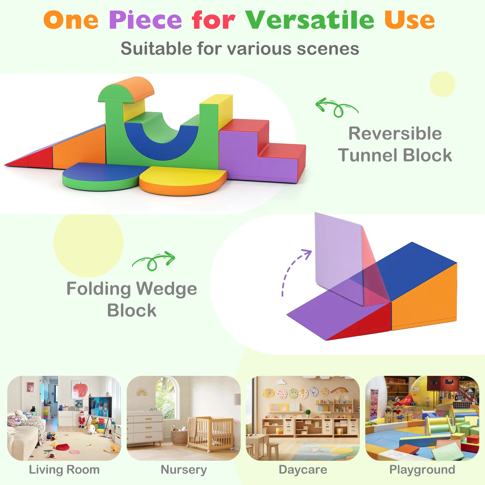 7-Piece Soft Foam Toddler Climbing Blocks Set PU Leather for 1+ Year Old - Image 32