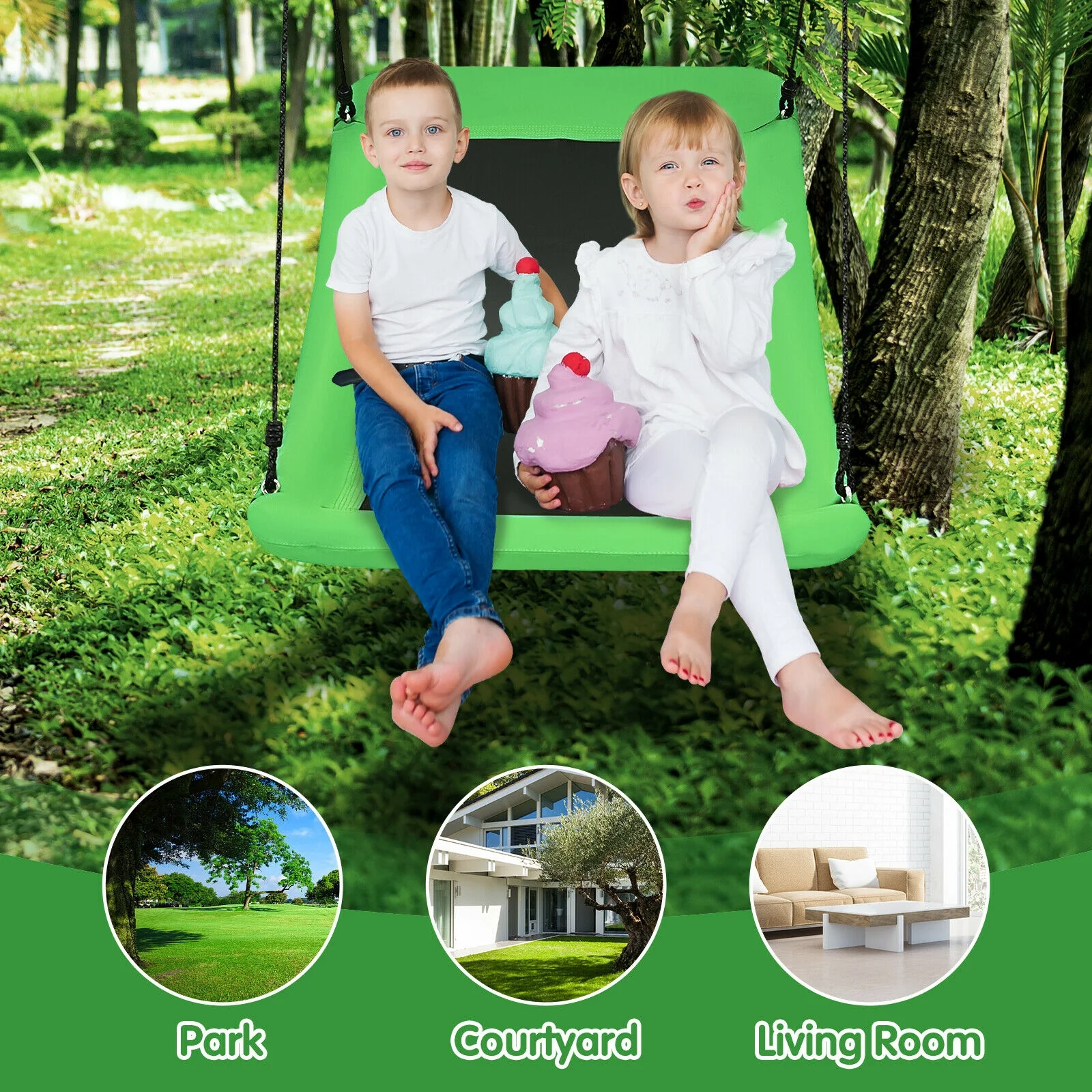 700lb Giant 60 Inch Platform Tree Swing for Kids and Adults - Image 10