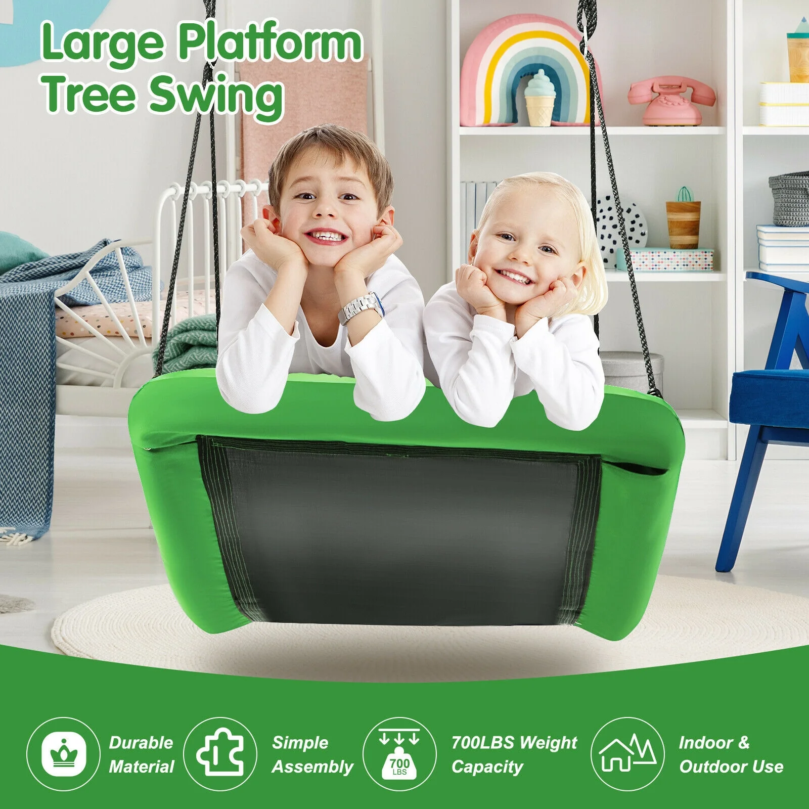 700lb Giant 60 Inch Platform Tree Swing for Kids and Adults - Image 15