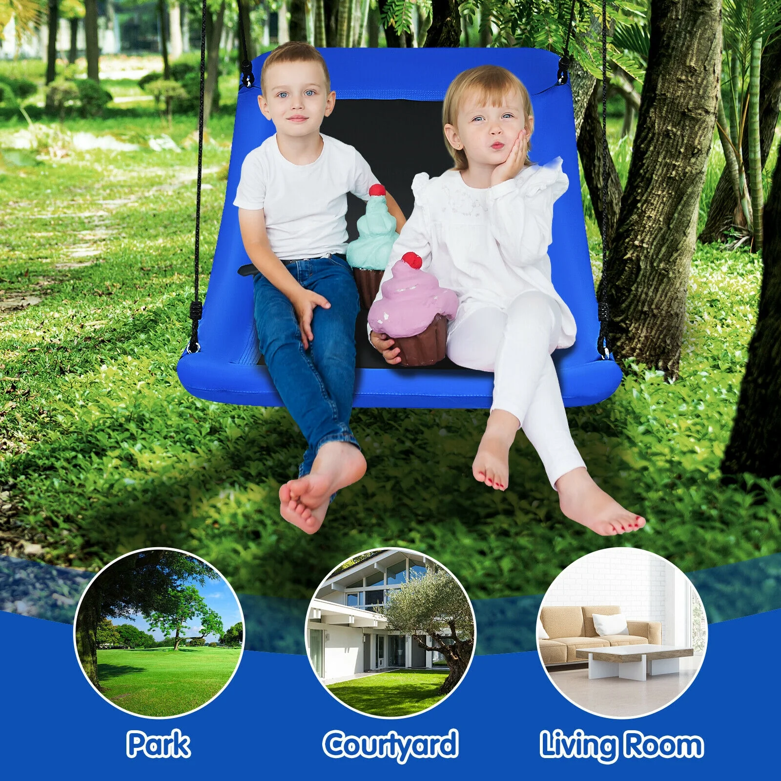 700lb Giant 60 Inch Platform Tree Swing for Kids and Adults - Image 18