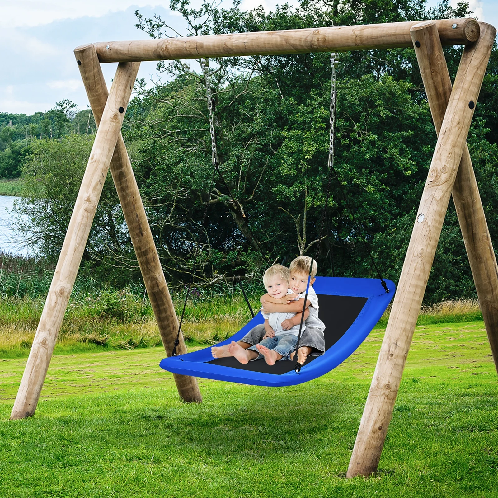 700lb Giant 60 Inch Platform Tree Swing for Kids and Adults - Image 24