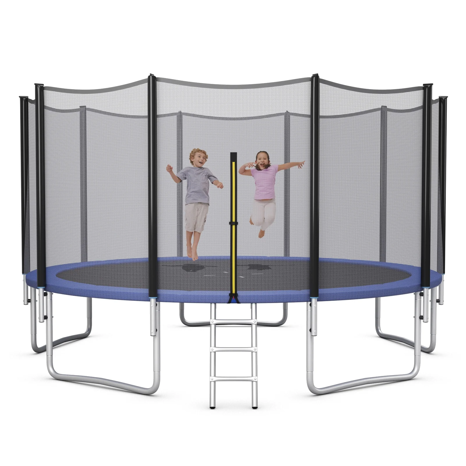 8/10/12/14/15/16 Feet Outdoor Trampoline Bounce Combo with Safety Closure Net Ladder - Image 15