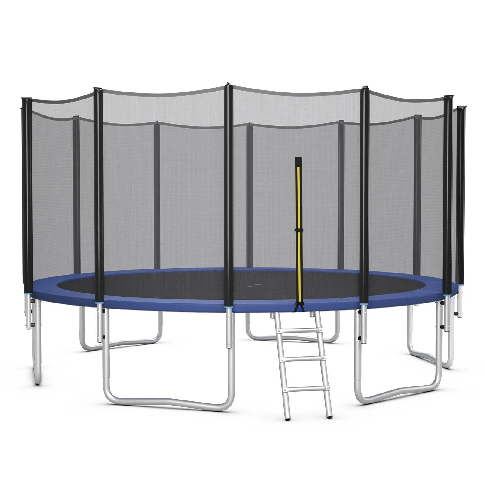 8/10/12/14/15/16 Feet Outdoor Trampoline Bounce Combo with Safety Closure Net Ladder - Image 26