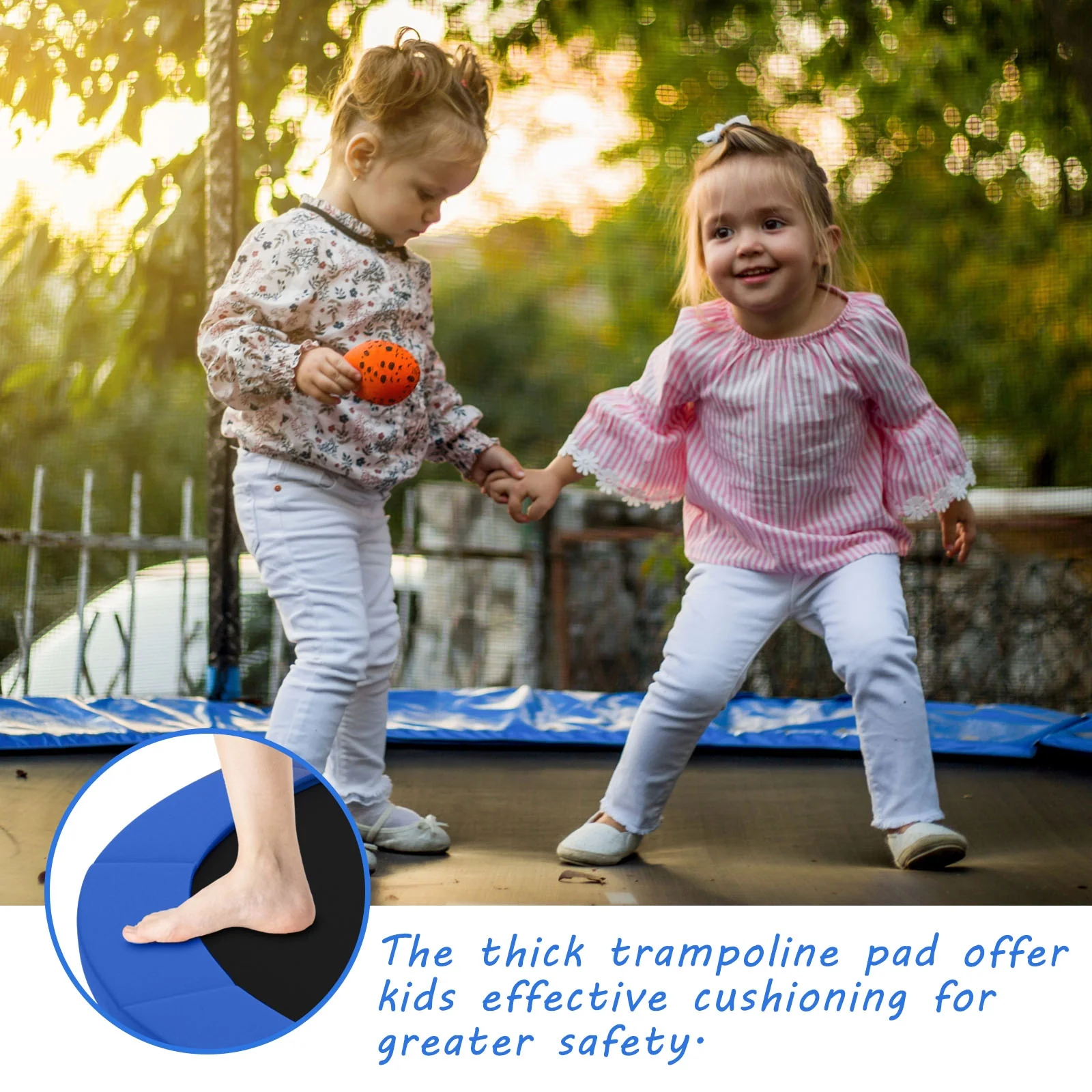 8 Feet Trampoline Spring Safety Cover without Holes - Image 6