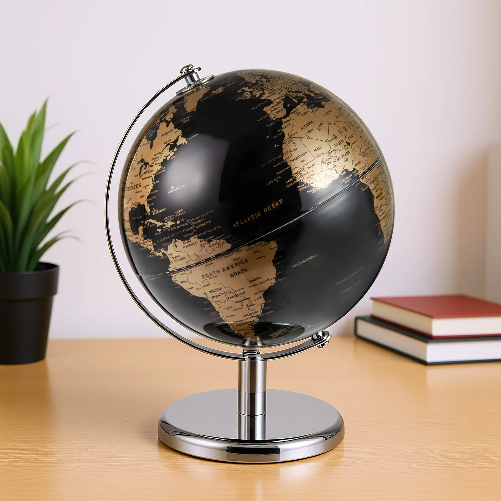 8" World Globe Modern Decorative Tabletop Earth Globe - Image 10