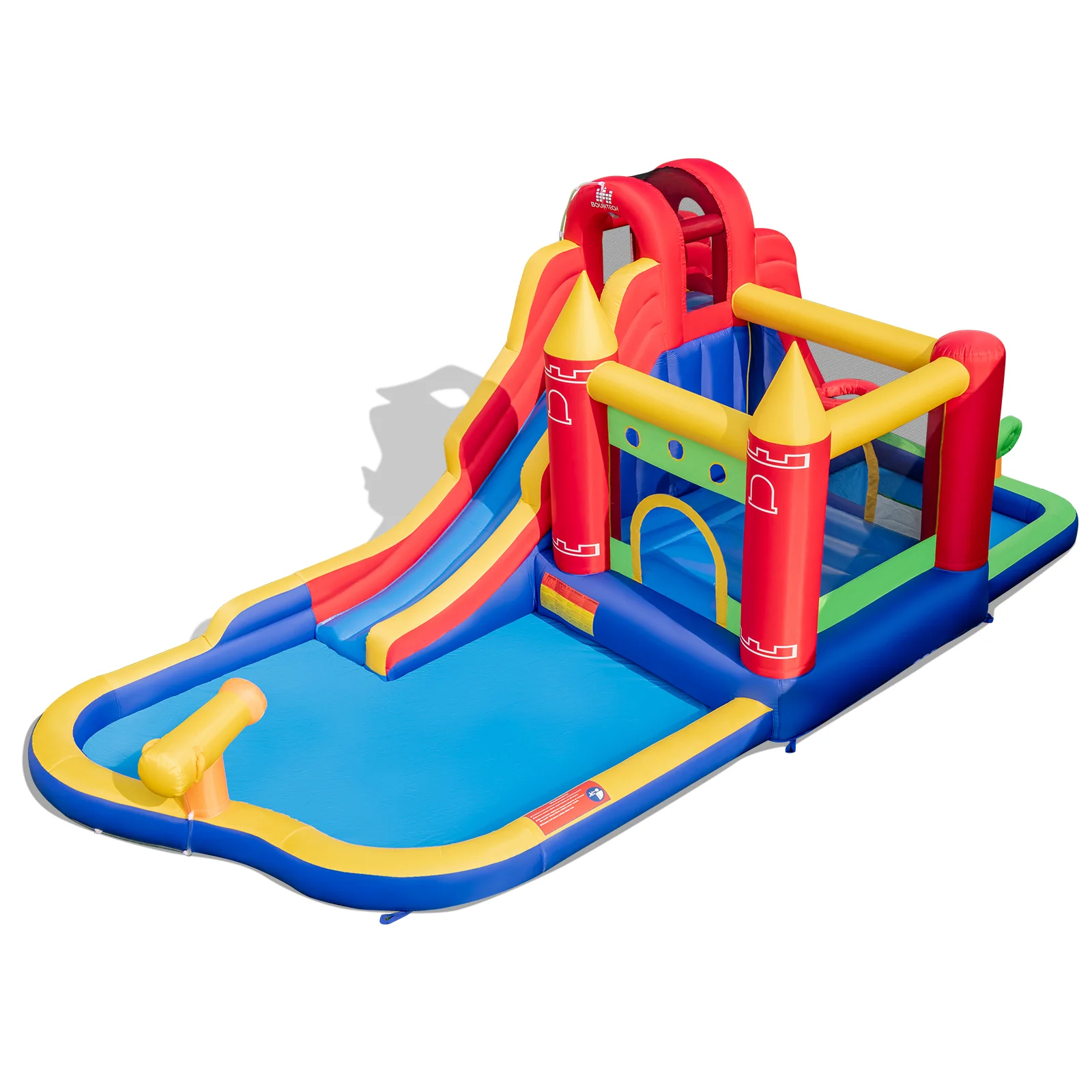 9-in-1 Inflatable Bounce Castle with Water Slide and Splash Pool without Blower - Image 3