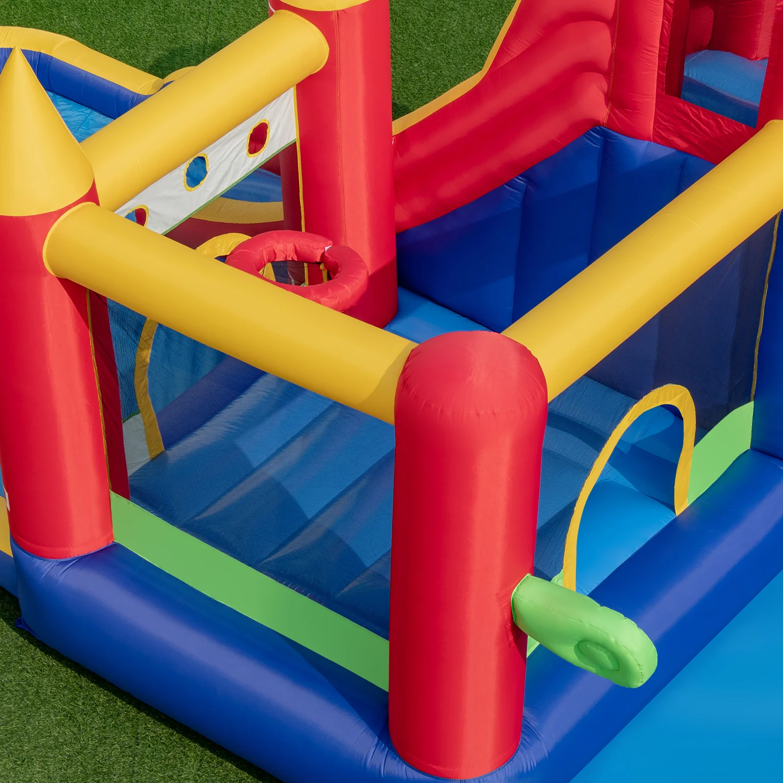 9-in-1 Inflatable Bounce Castle with Water Slide and Splash Pool without Blower - Image 6