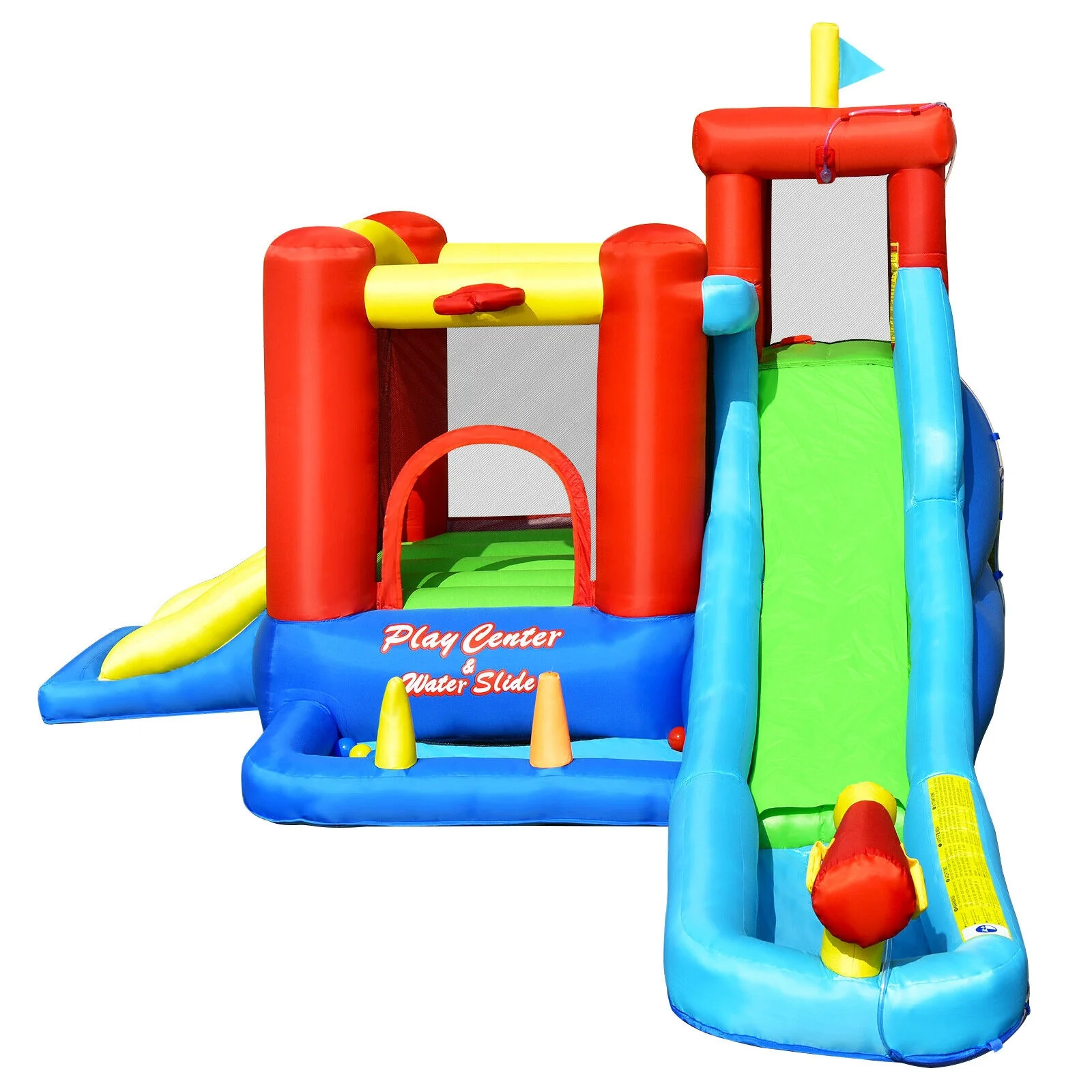 9-in-1 Inflatable Kids Water Slide Bounce House without Blower - Image 6