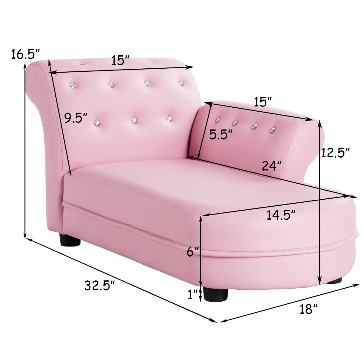 Armrest Relax Chaise Lounge Kids Sofa - Image 5