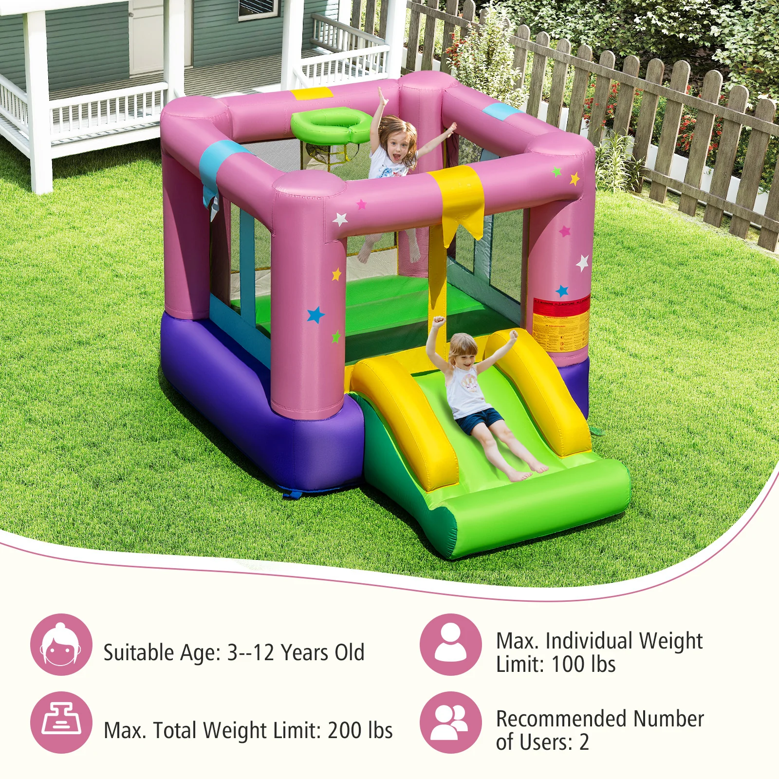 Bouncy Castle with Jumping Area and 520W Blower - Image 4