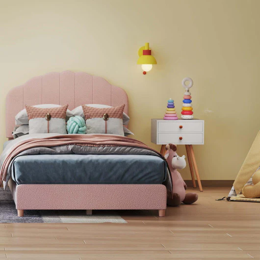 Children’s Room Furniture Bundle: Twin Pink Bed Blue & Pink Rocking Chairs Storage End Table - Image 3