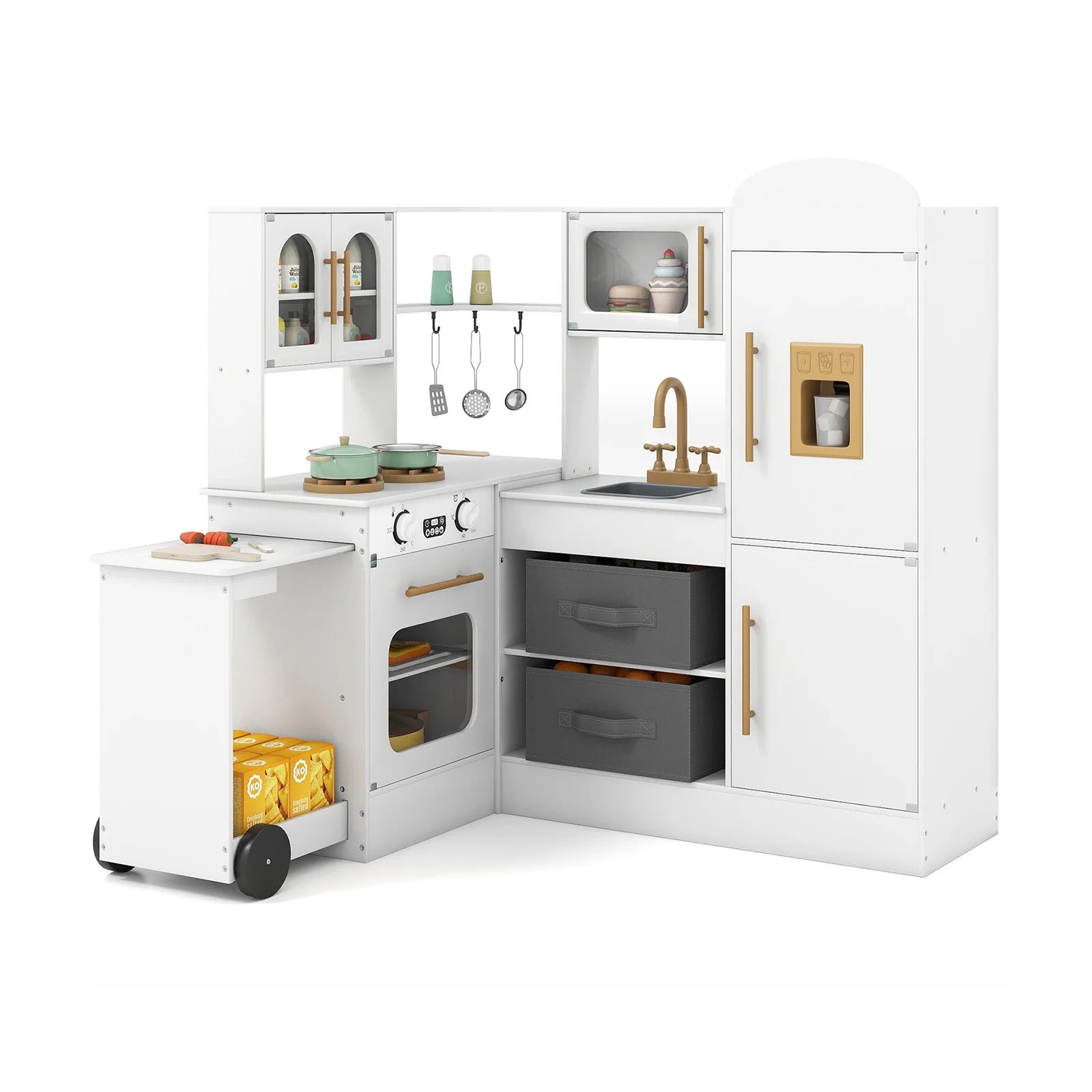 Corner Kitchen with Lights and Sounds for Kids Ages 3+ - Image 12