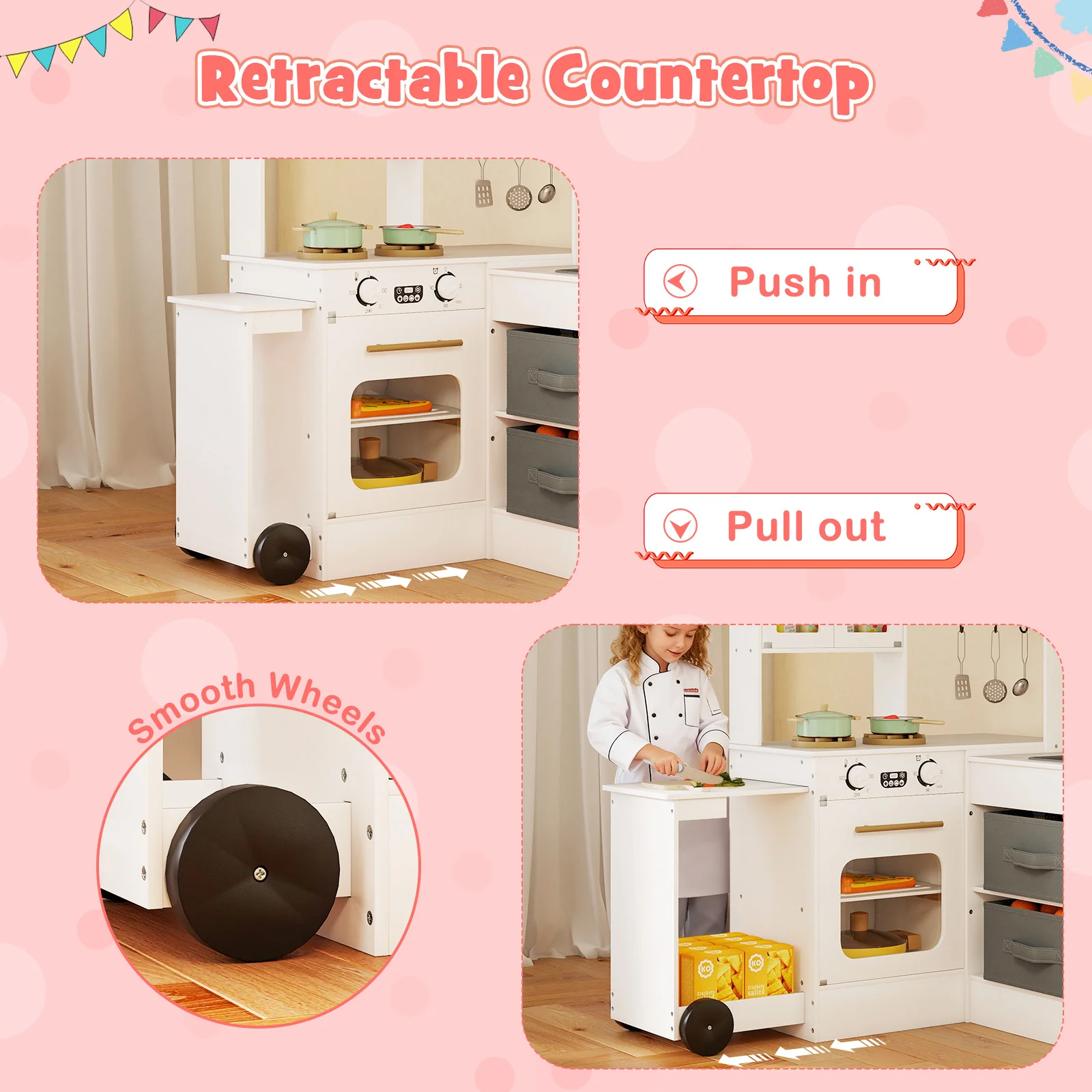 Corner Kitchen with Lights and Sounds for Kids Ages 3+ - Image 15