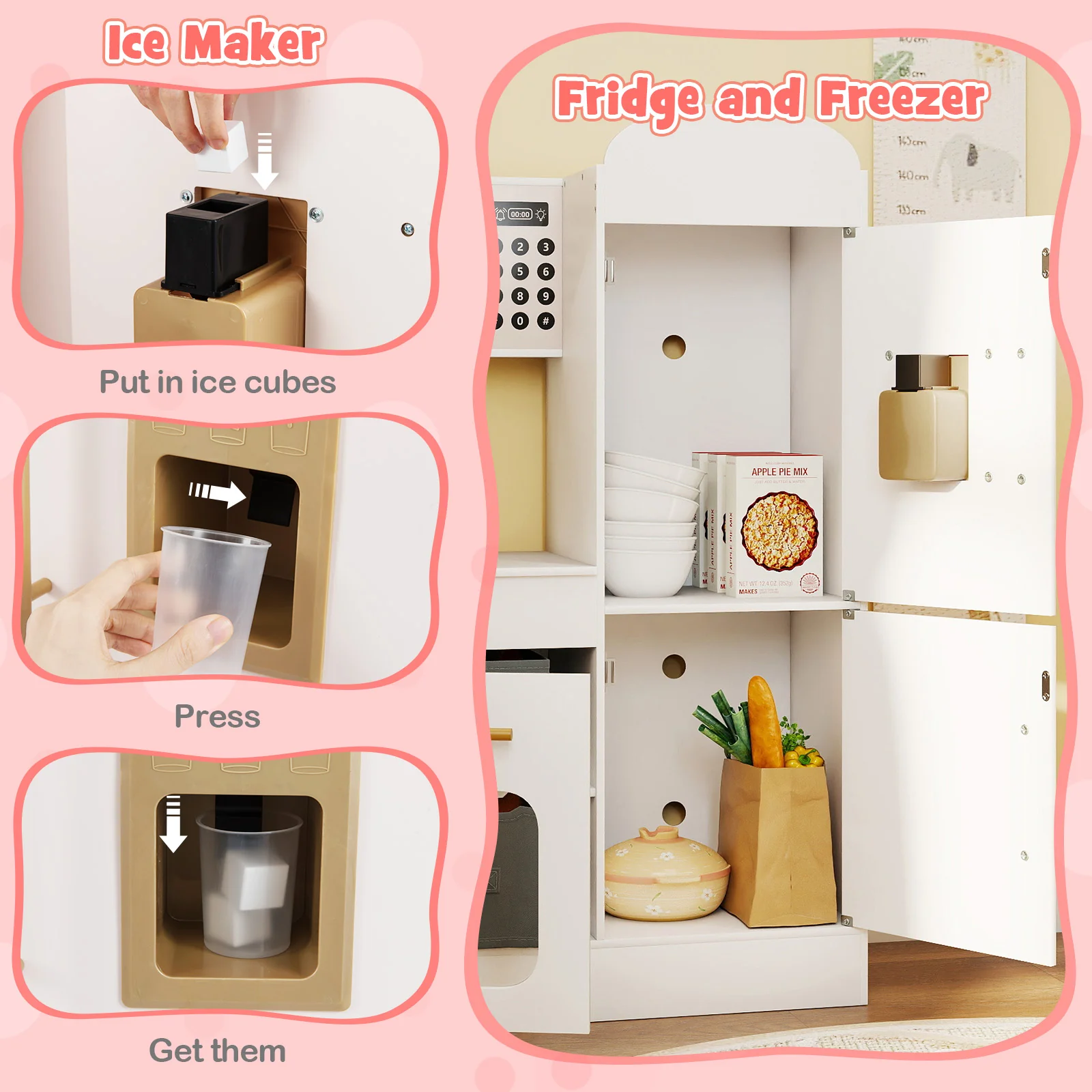 Corner Kitchen with Lights and Sounds for Kids Ages 3+ - Image 16