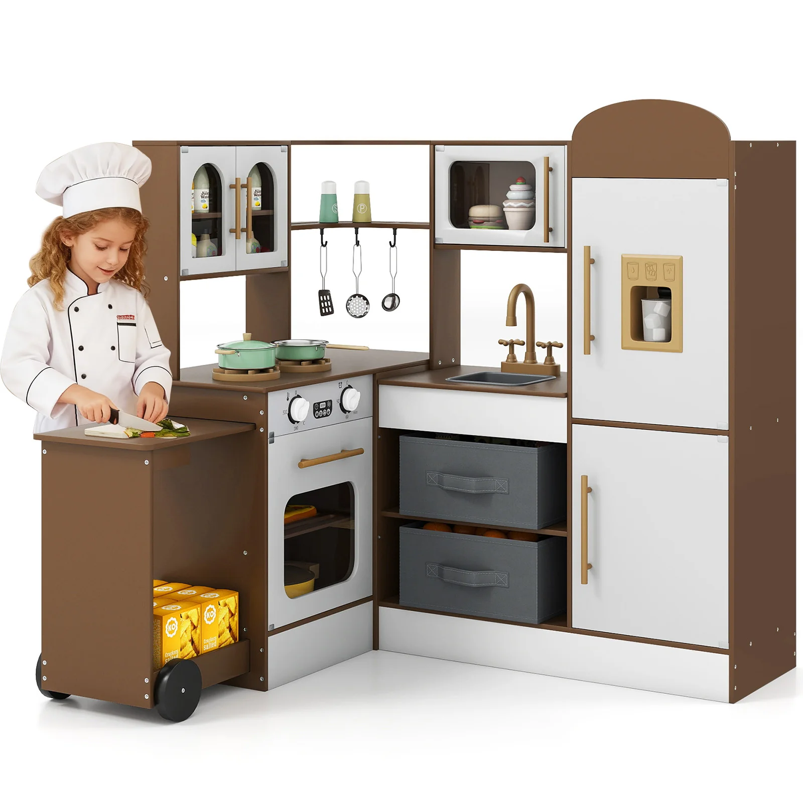 Corner Kitchen with Lights and Sounds for Kids Ages 3+ - Image 19
