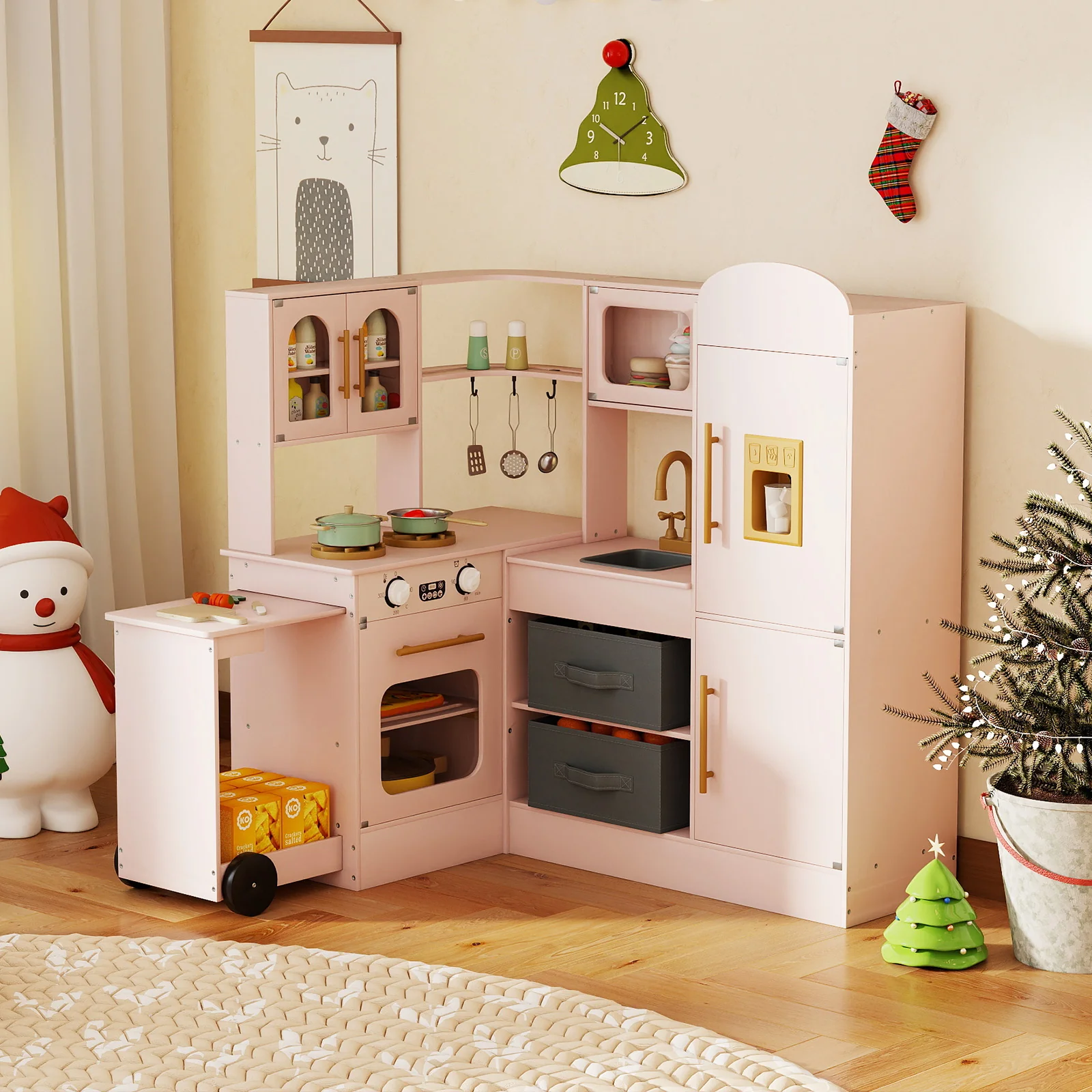 Corner Kitchen with Lights and Sounds for Kids Ages 3+ - Image 2