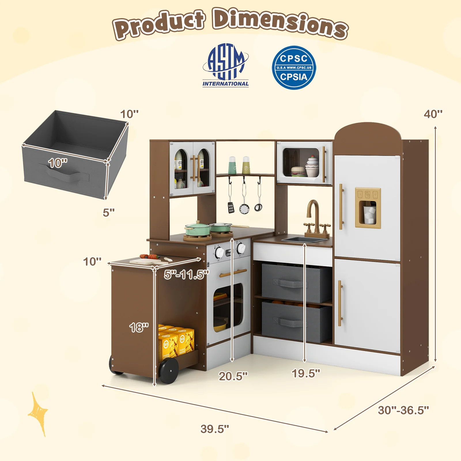 Corner Kitchen with Lights and Sounds for Kids Ages 3+ - Image 21