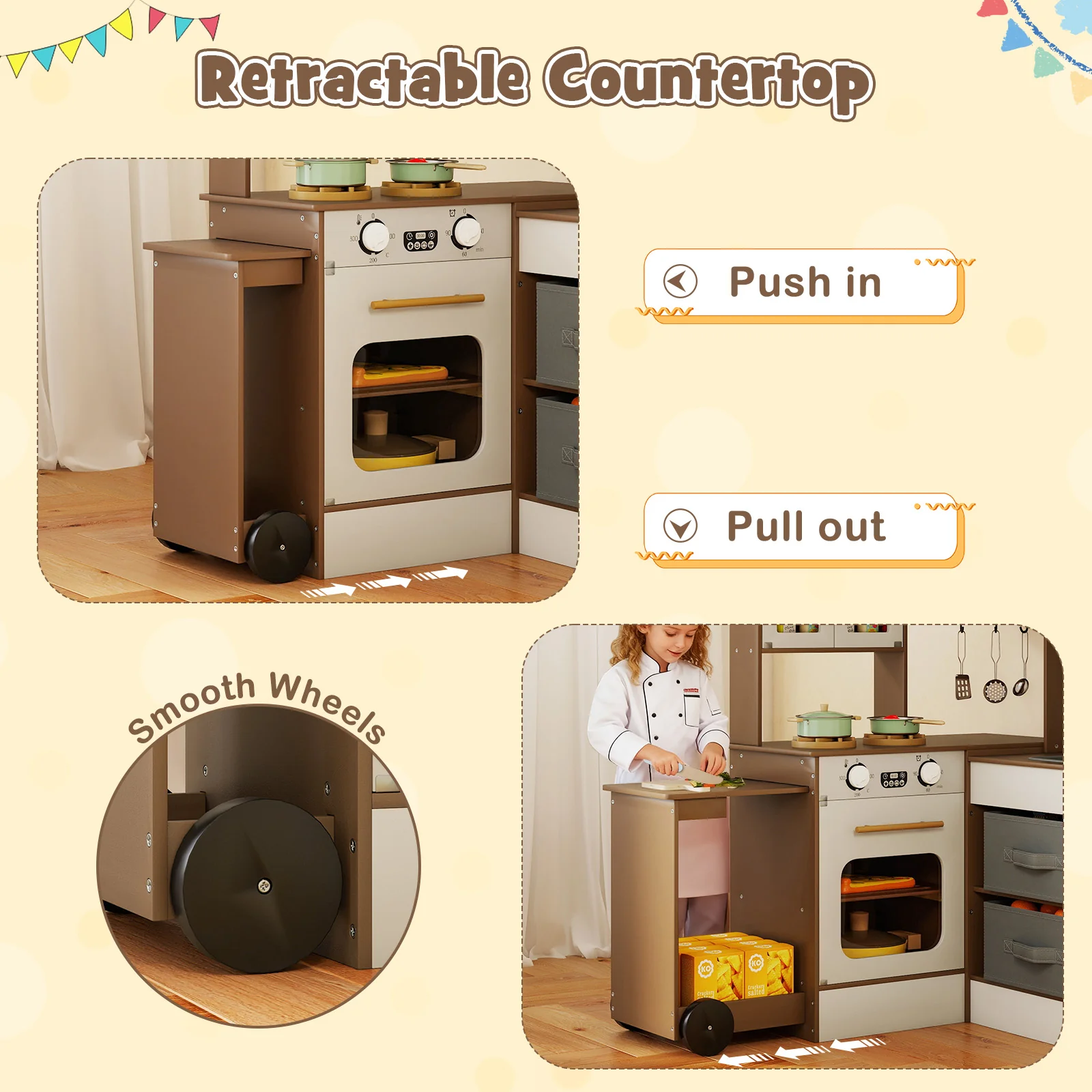 Corner Kitchen with Lights and Sounds for Kids Ages 3+ - Image 23