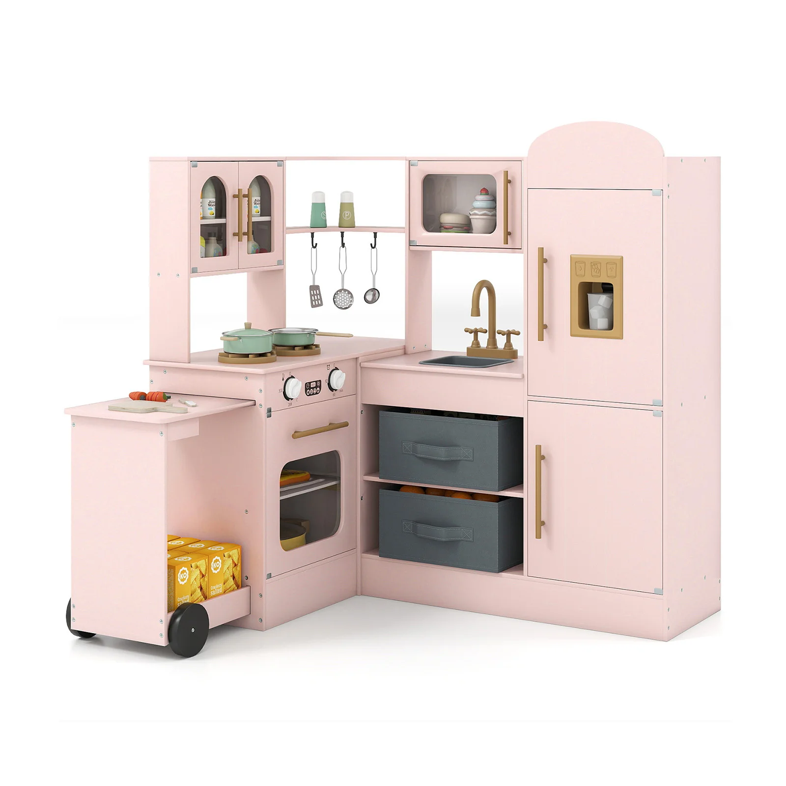 Corner Kitchen with Lights and Sounds for Kids Ages 3+ - Image 4