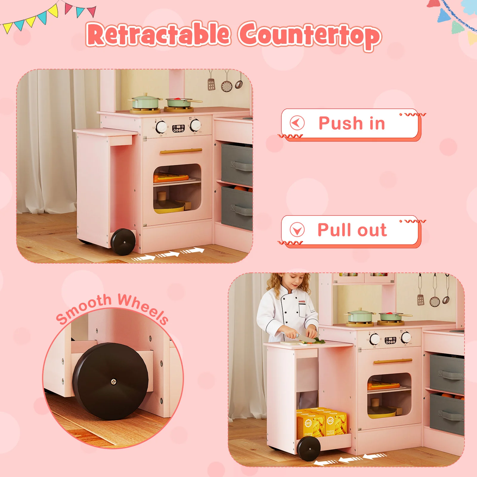 Corner Kitchen with Lights and Sounds for Kids Ages 3+ - Image 7