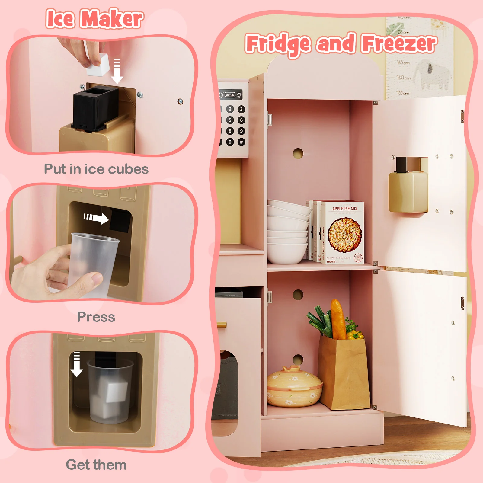 Corner Kitchen with Lights and Sounds for Kids Ages 3+ - Image 8