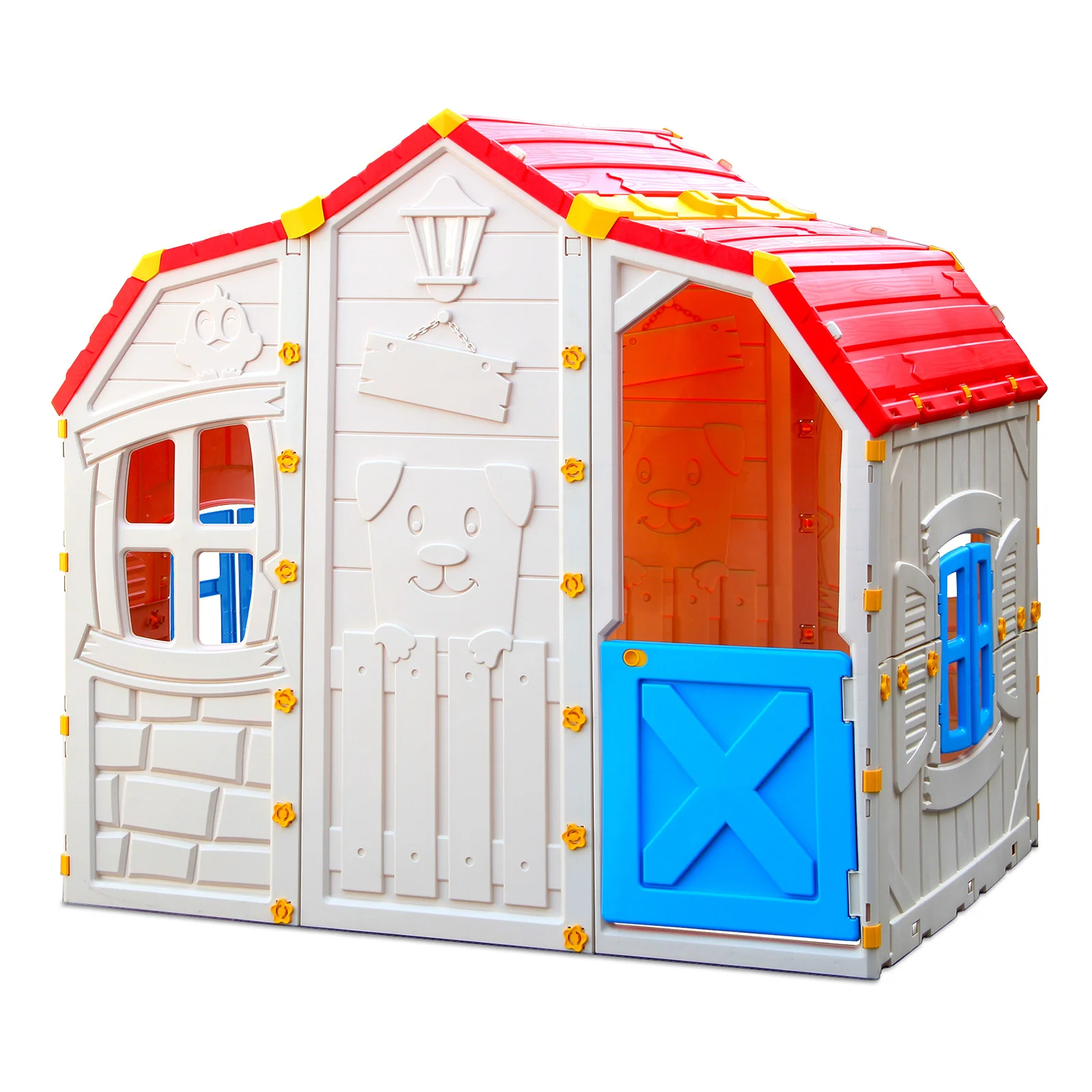 Cottage Kids Playhouse with Openable Windows and Working Door - Image 3