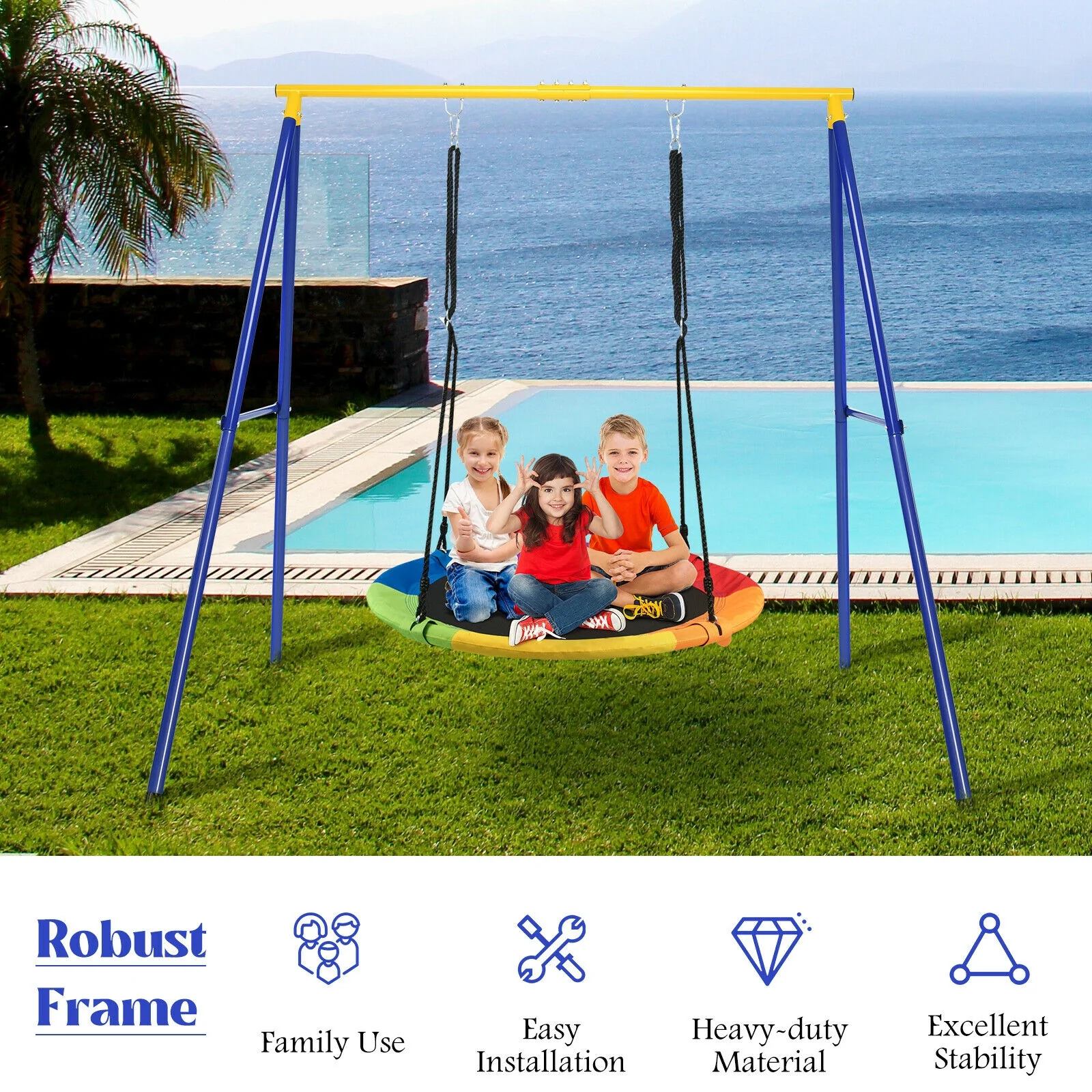 Extra Large Heavy Duty A-Frame Steel Swing Stand - Image 7