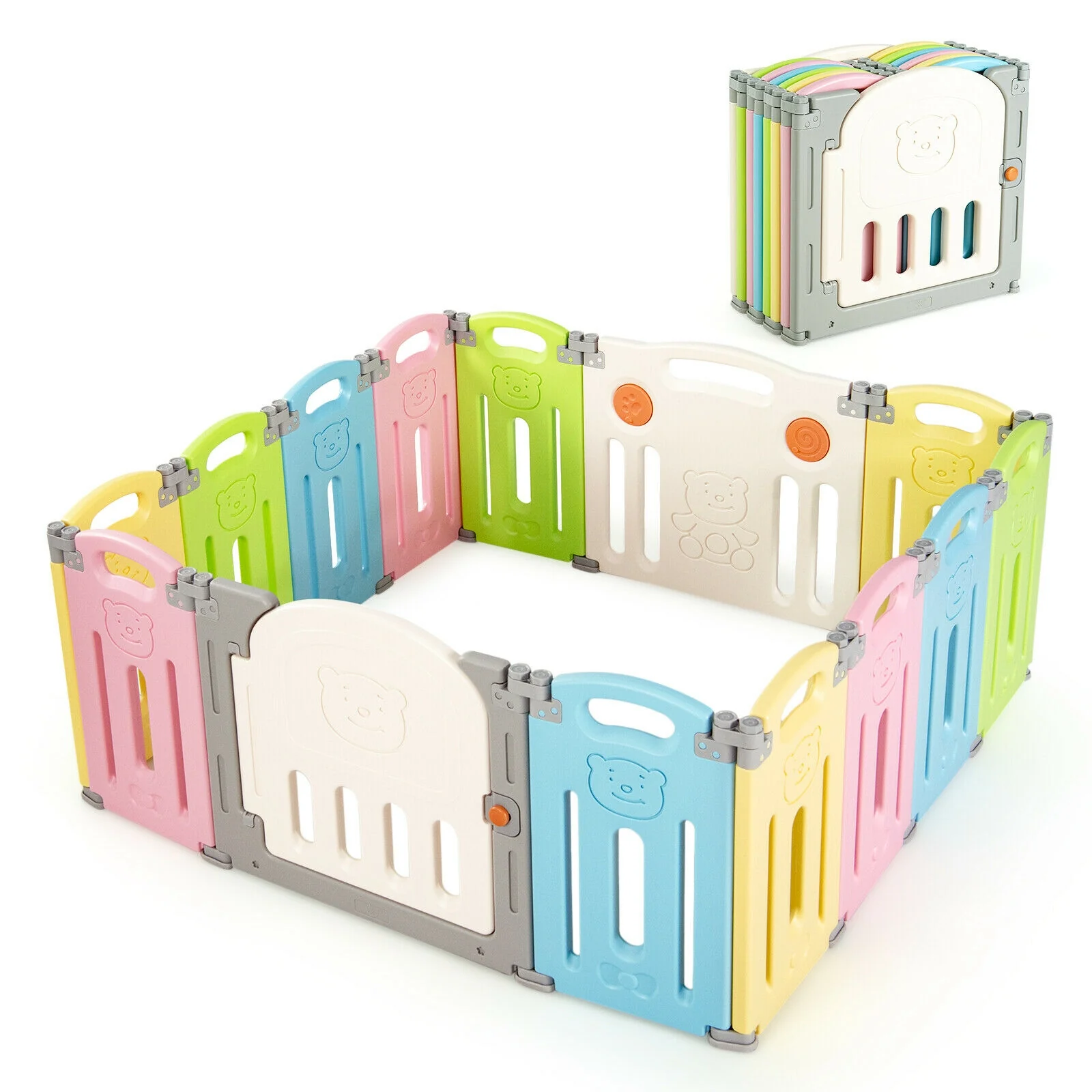 Foldable Baby Playpen 14 Panel Activity Center Safety Play Yard - Image 12