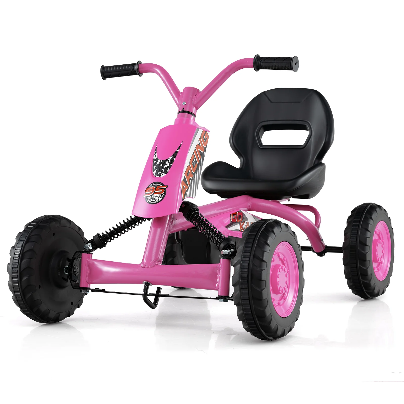 Go Kart for Kids 4 Wheel with Steering Handlebars and Adjustable Seat - Image 12