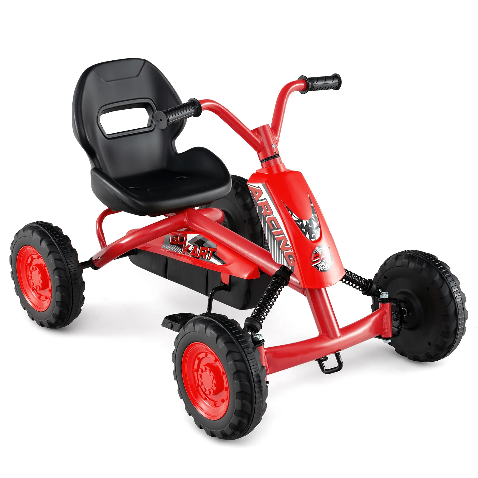 Go Kart for Kids 4 Wheel with Steering Handlebars and Adjustable Seat - Image 19