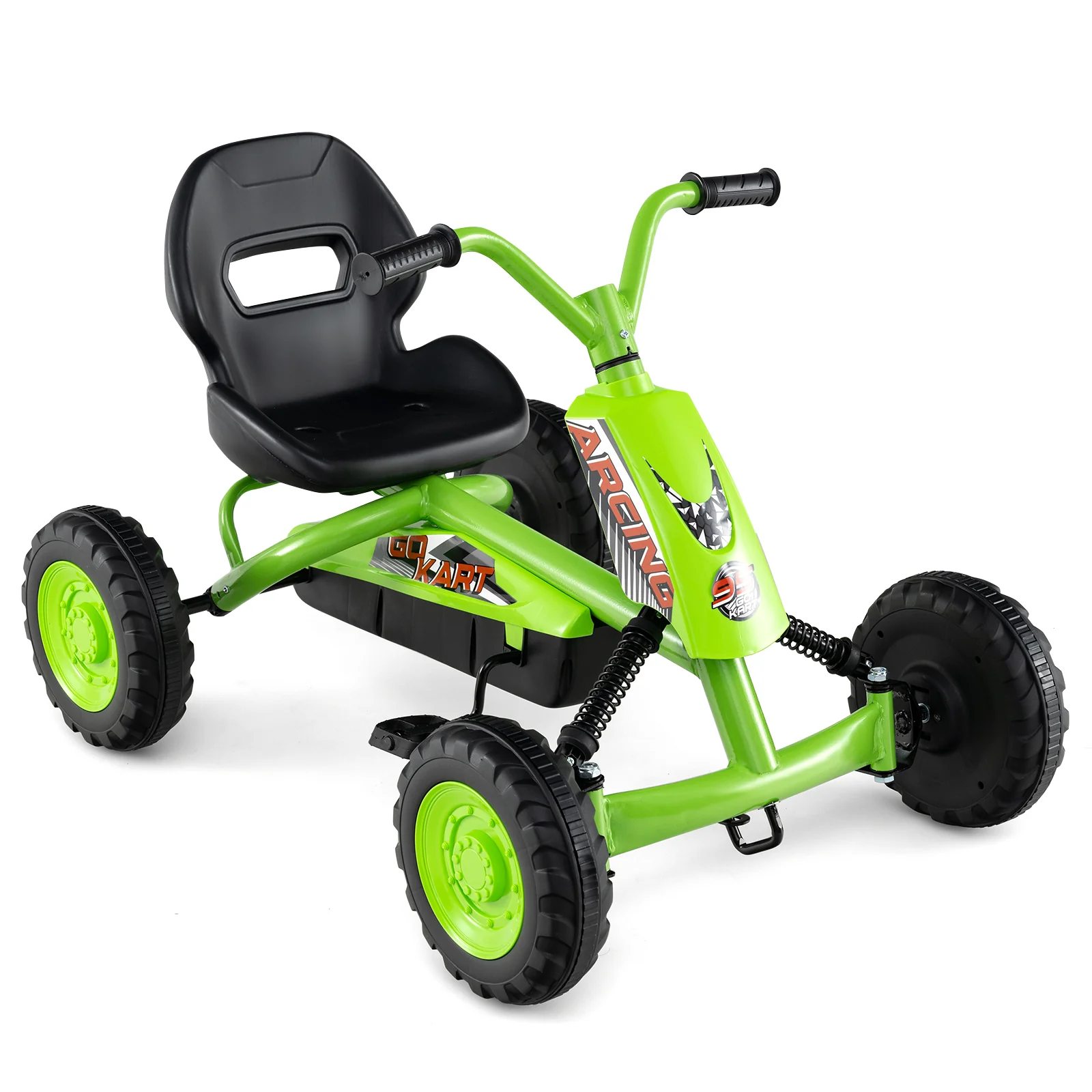 Go Kart for Kids 4 Wheel with Steering Handlebars and Adjustable Seat - Image 27