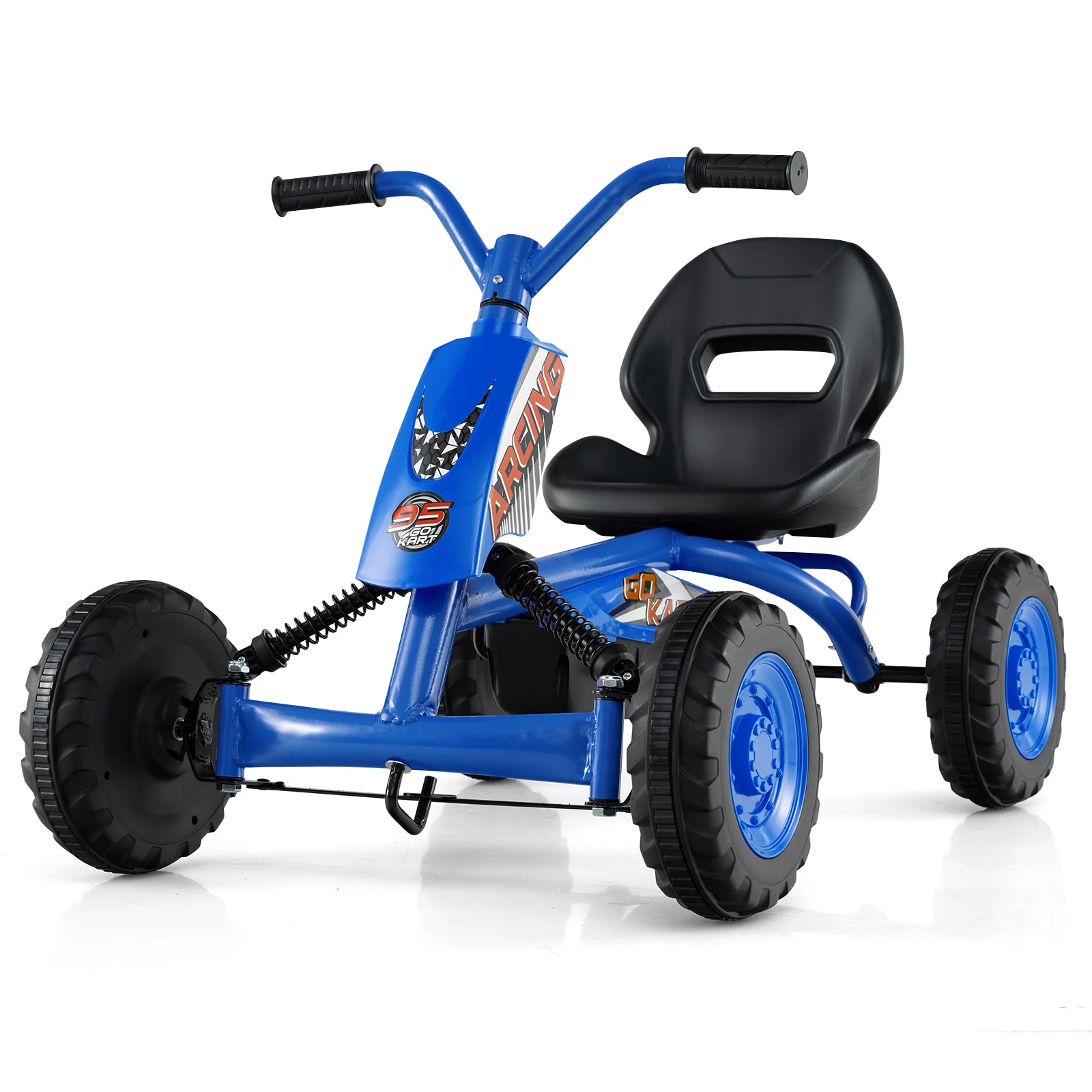 Go Kart for Kids 4 Wheel with Steering Handlebars and Adjustable Seat - Image 4