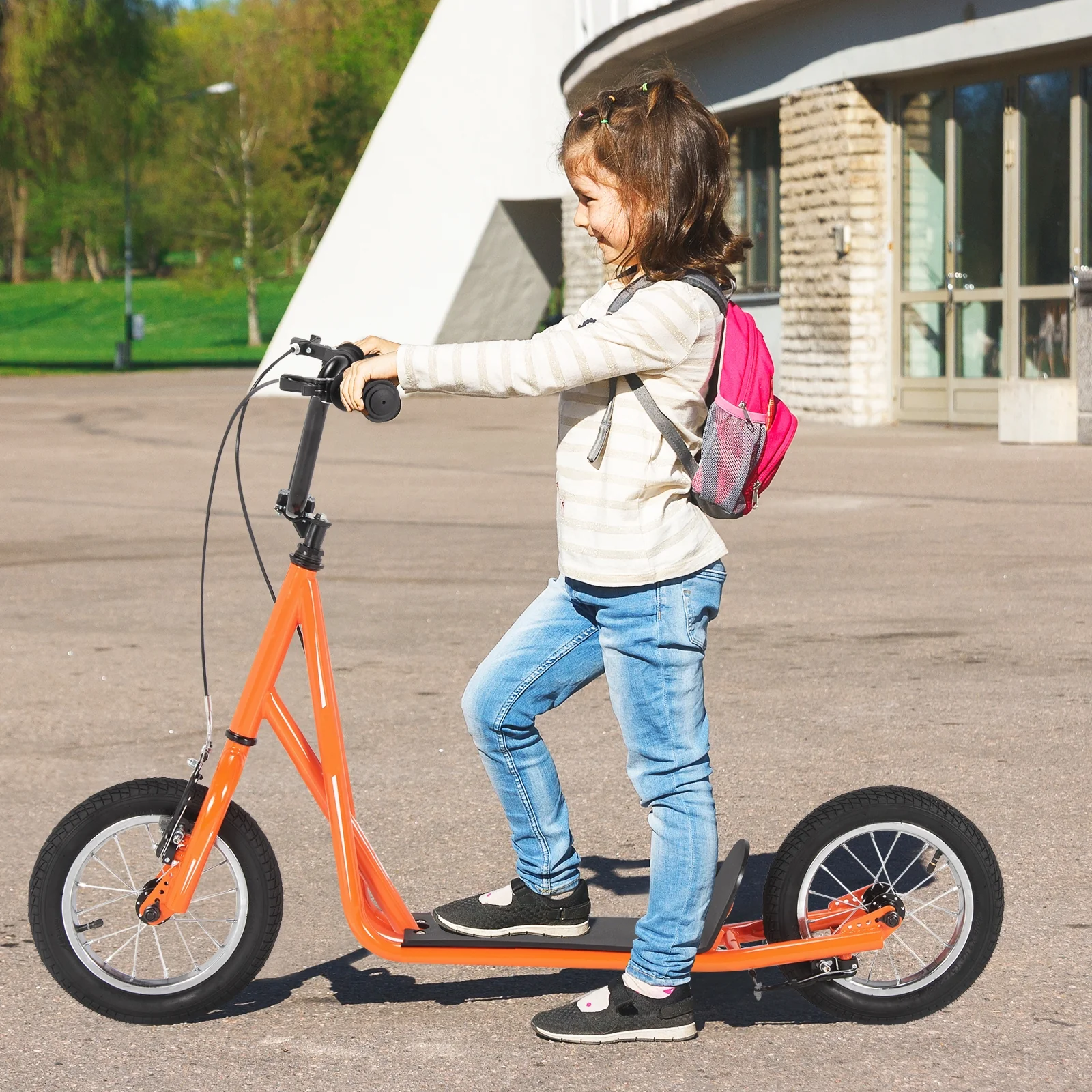 Height Adjustable Kid Kick Scooter with 12 Inch Air Filled Wheel - Image 10