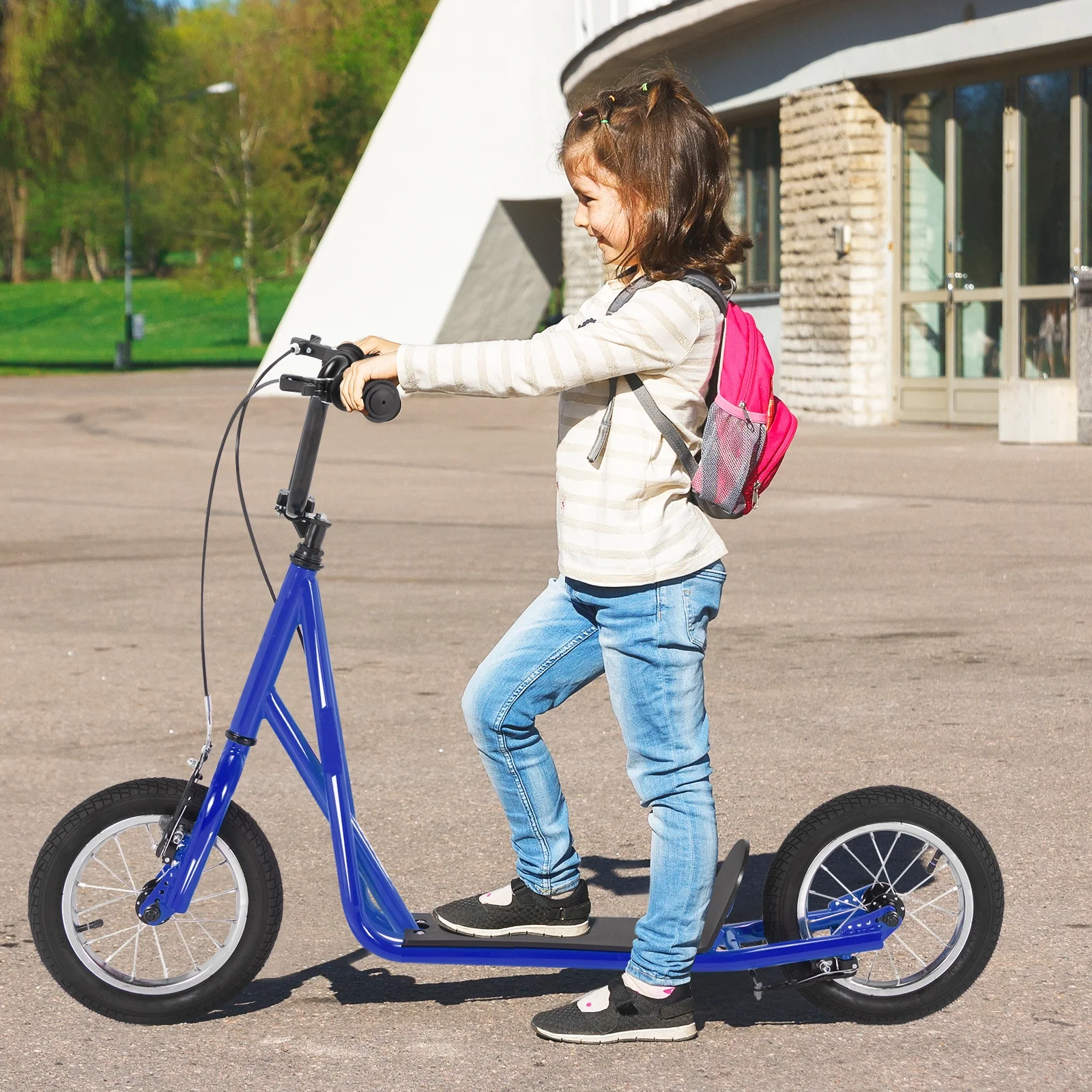 Height Adjustable Kid Kick Scooter with 12 Inch Air Filled Wheel - Image 18