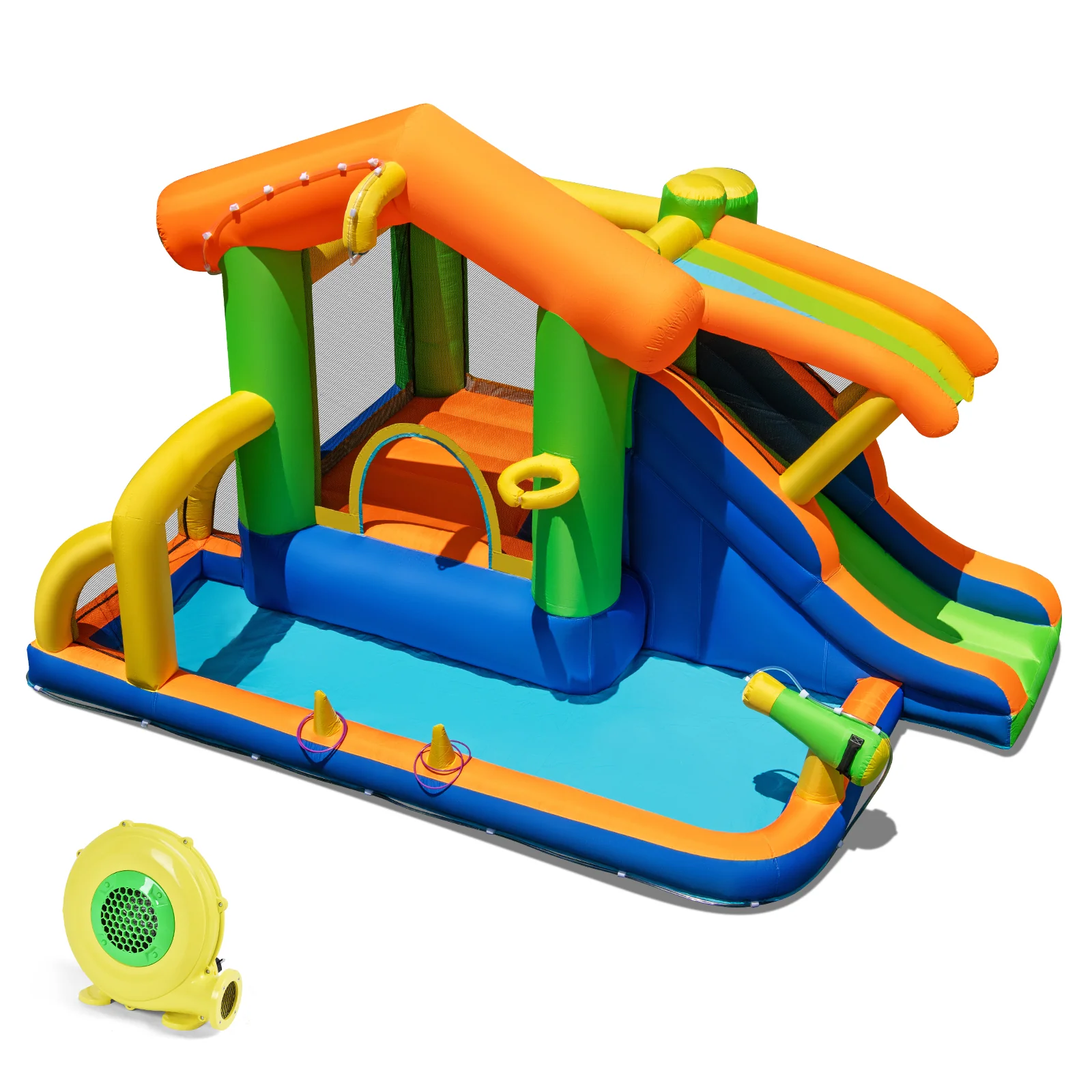 Inflatable Bounce House Water Park with Slide and 480W Blower - Image 2
